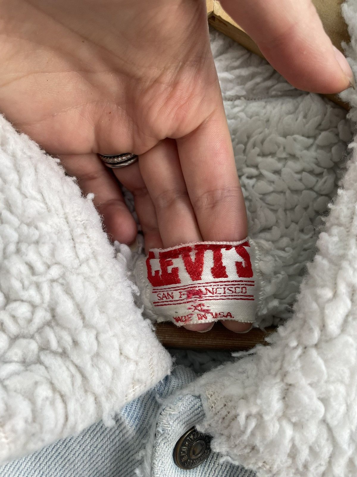 Levi's Levis rare sherpa denim faded jacket 90s y2k Size US M / EU 48-50 / 2 - 8 Thumbnail