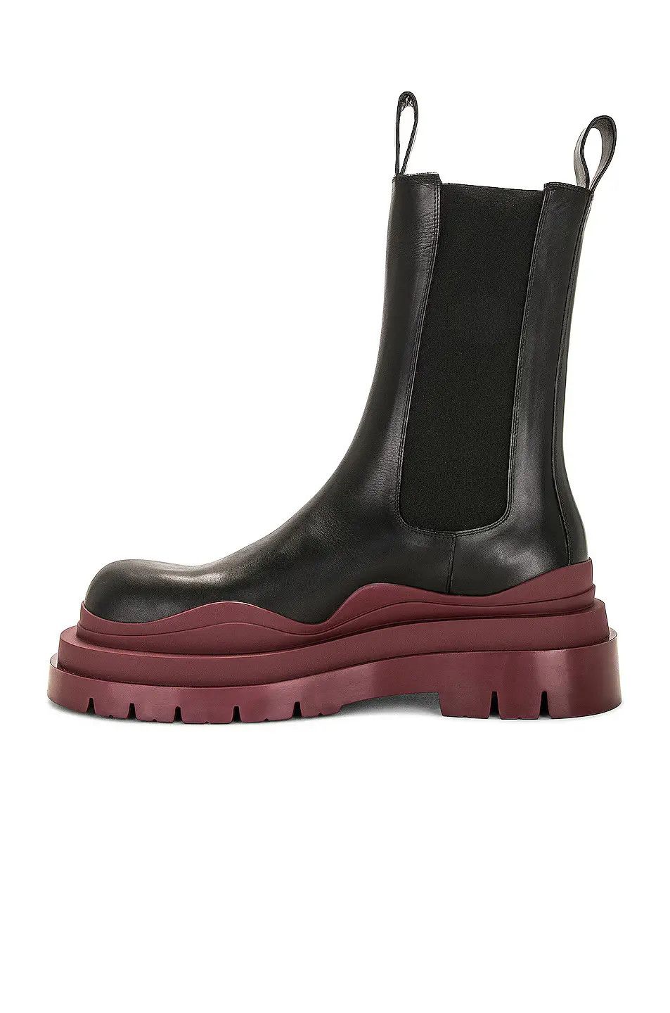 Bottega Veneta o1loc1c0824 630284 Tire Chelsea Boot in Black & Cherry Size US 7.5 / EU 40-41 - 4 Thumbnail