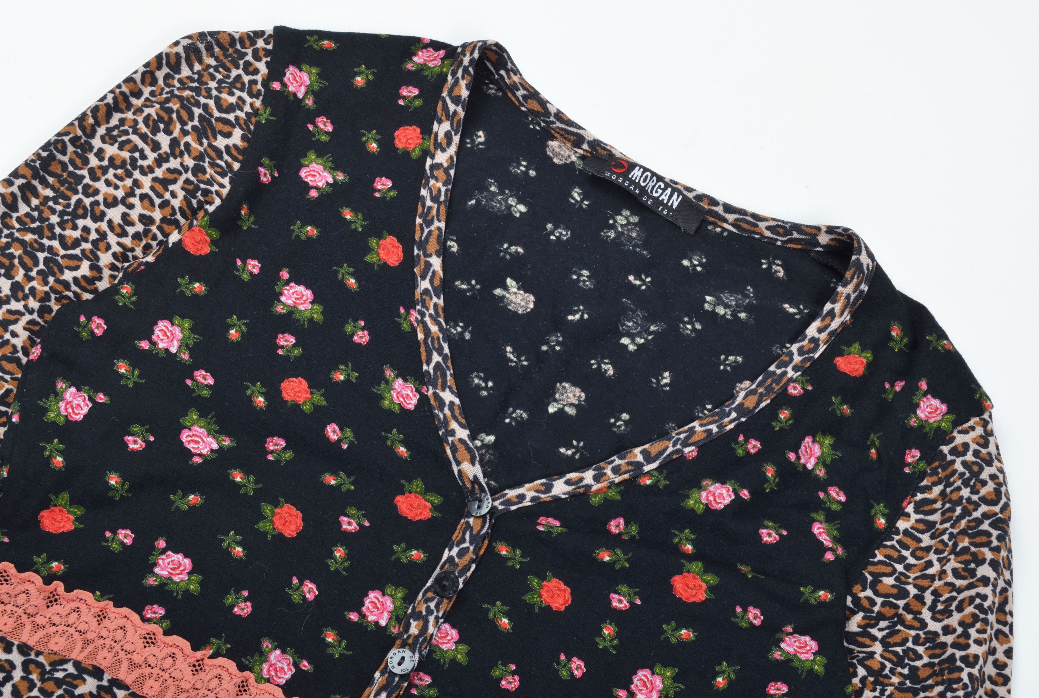 Morgan De Toi Vintage Morgan de Toi Rare Y2K Mesh Sleeves Floral Top Size S / US 4 / IT 40 - 2 Thumbnail