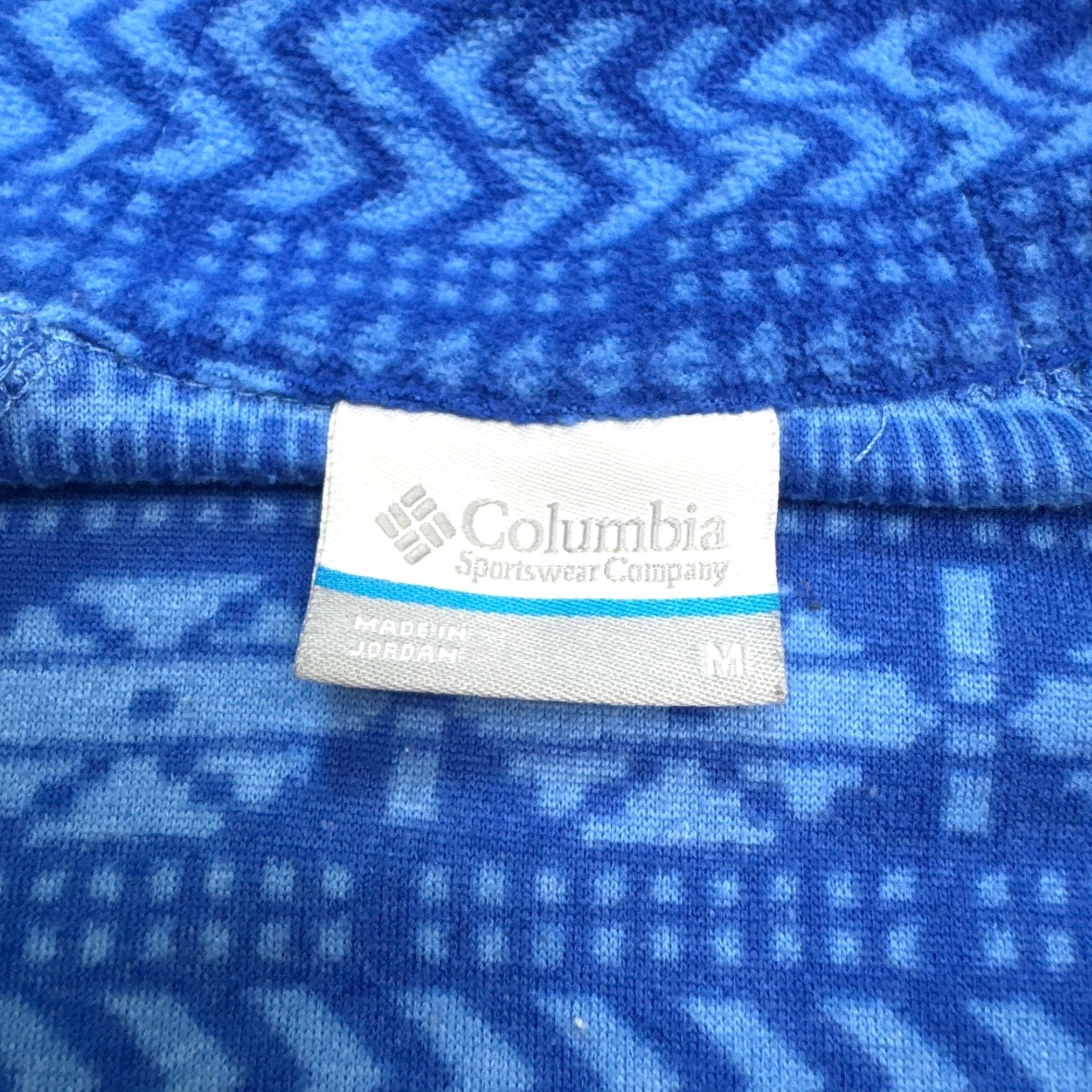 Vintage Columbia Sweatshirt Womens Medium Blue Geometric Aztec 1/4 Zip Pullover Jacket Size M / US 6-8 / IT 42-44 - 6 Thumbnail