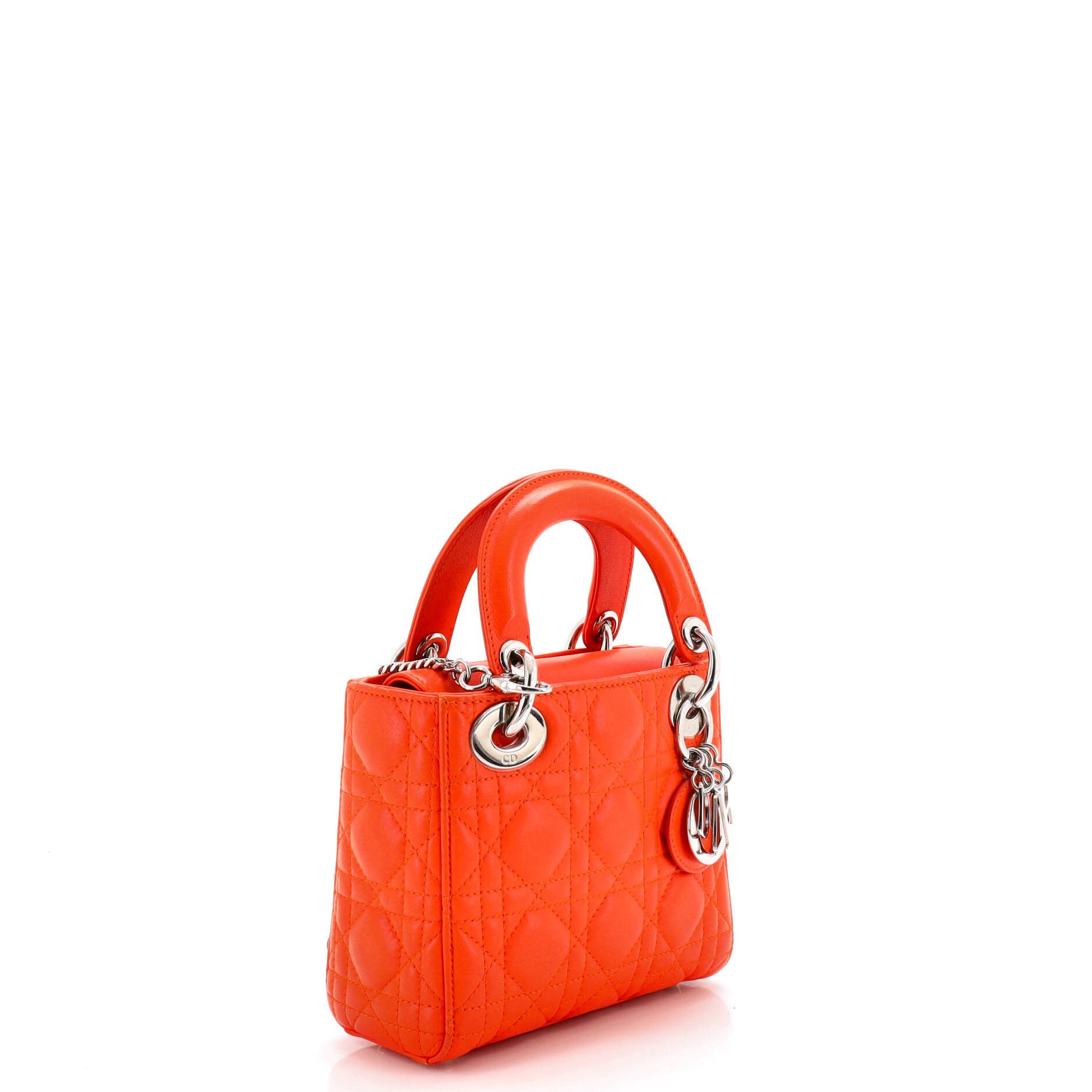 Lady Dior Chain Bag Cannage Quilt Lambskin Mini