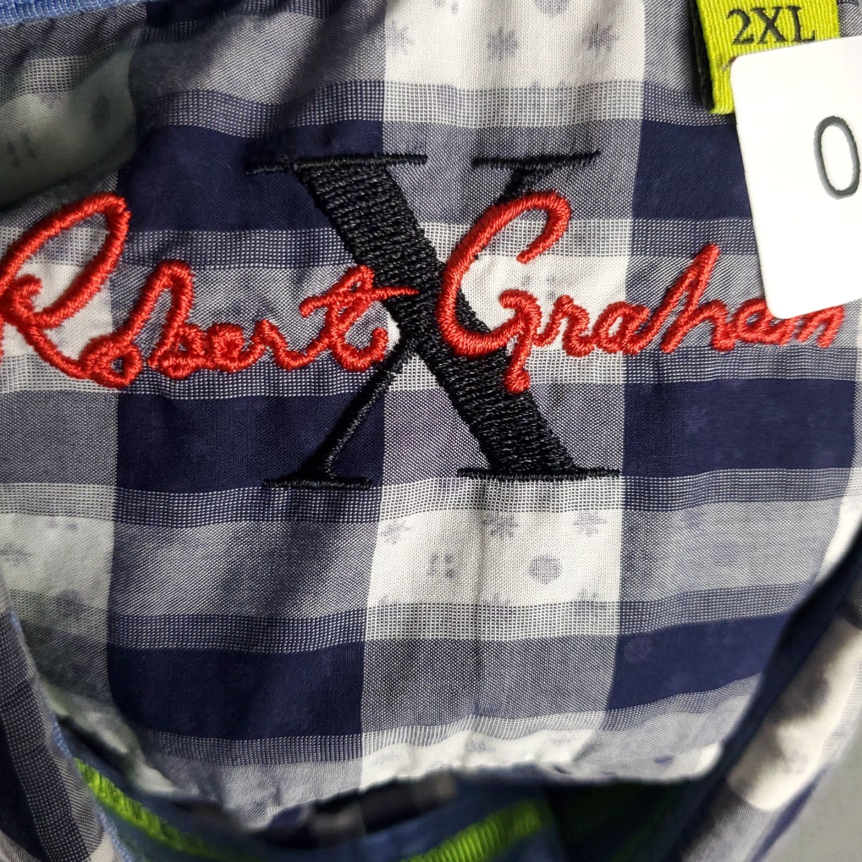 Robert Graham VINTAGE Robert Graham Shirt Mens 2XL Short Sleeve Cotton Plaid Casual Summer Women's Size US XXL / EU 58 / 5 - 6 Thumbnail