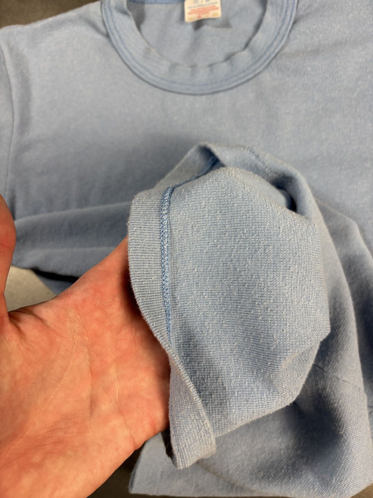 Vintage Vintage Blank T-Shirt 80s Workwear Surplus Stretch 50/50 Men Size US S / EU 44-46 / 1 - 6 Thumbnail