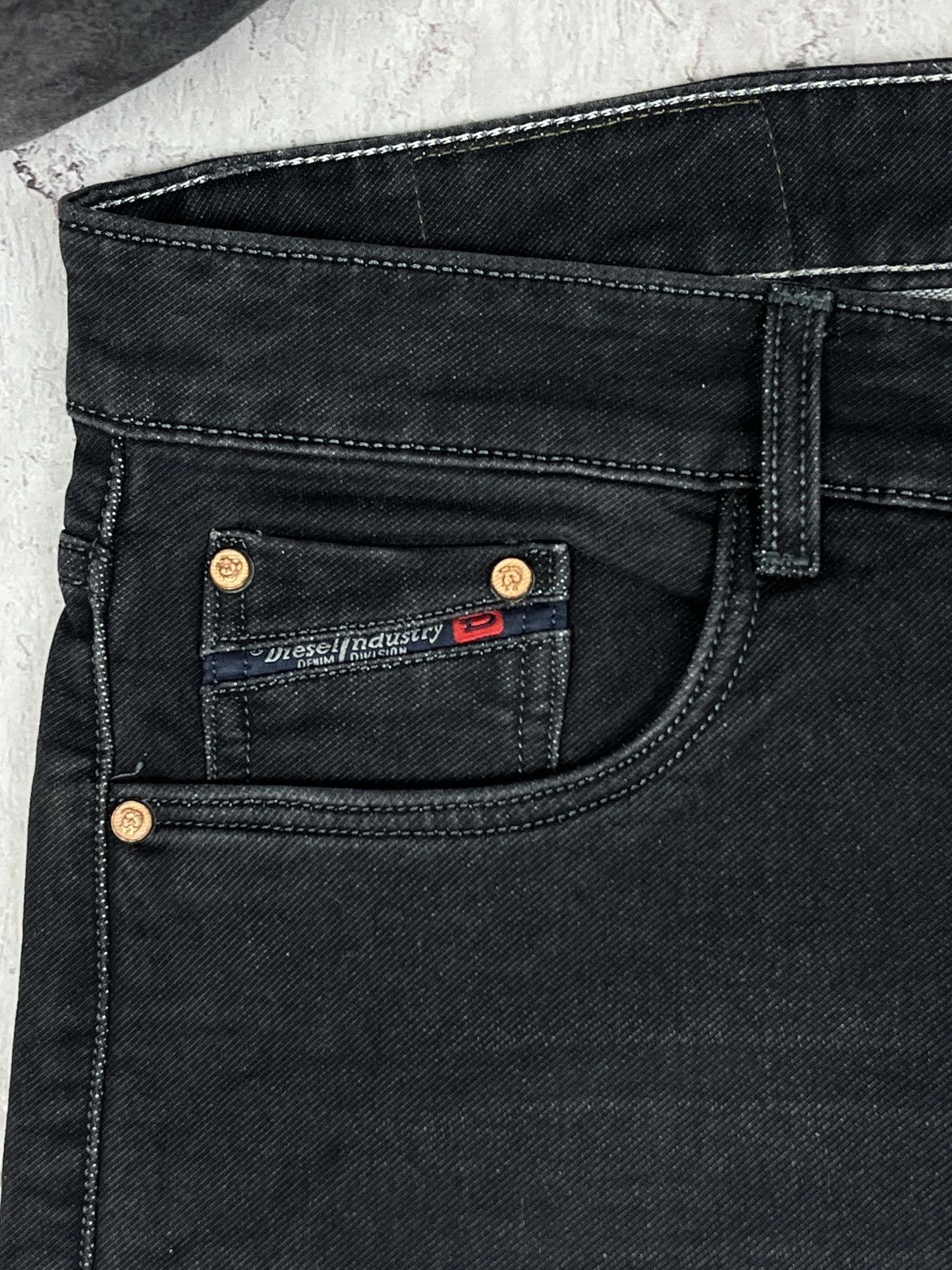 Designer × Diesel Vintage Men's Y2K Diesel 1978 Black Denim Jeans Size US 38 / EU 54 - 10 Thumbnail