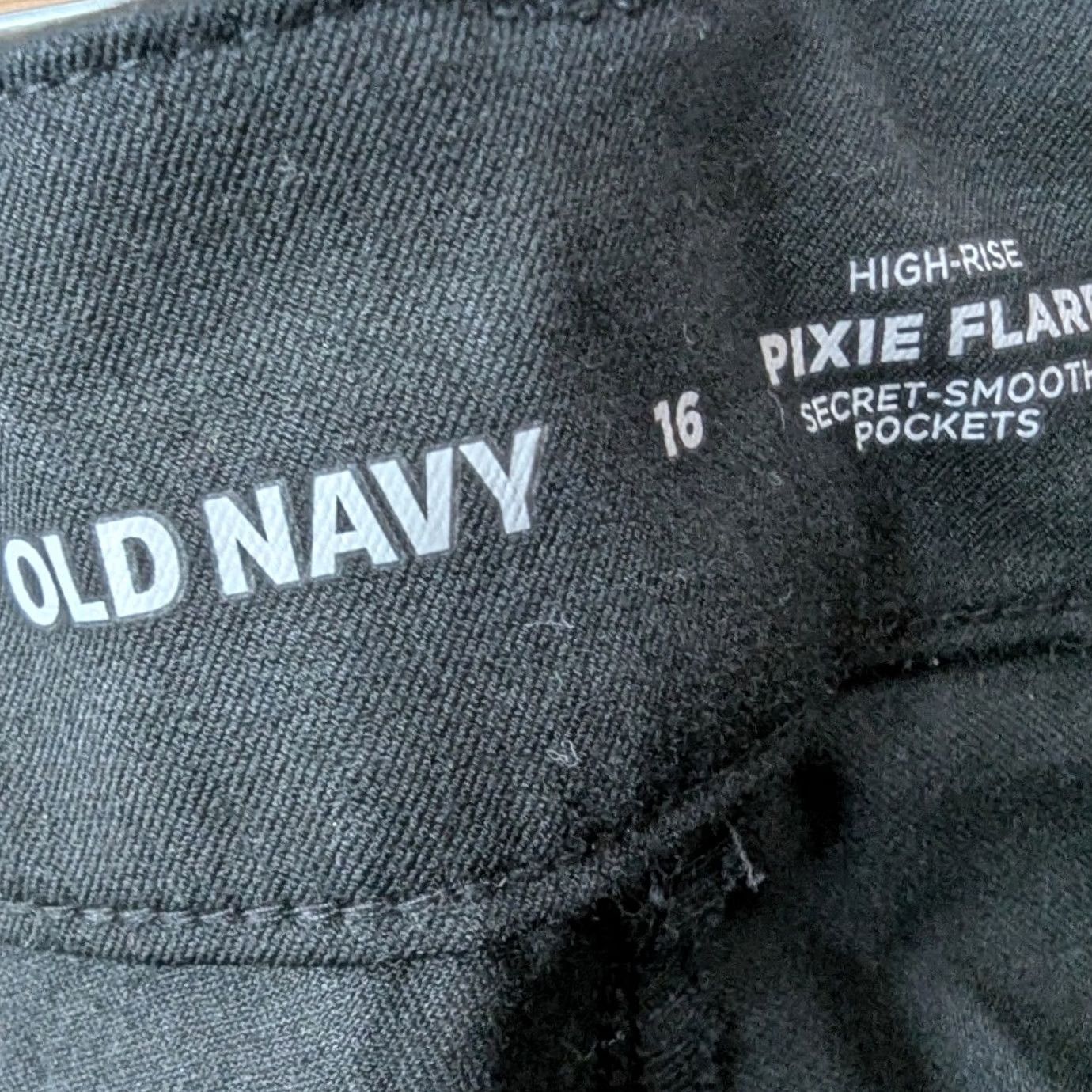 Old Navy Old Navy Dress Pants Black 16 High Rise Pixie Flare Pockets Secret Smooth Workwear Womens Size 38" / US 16 / IT 52 - 4 Thumbnail