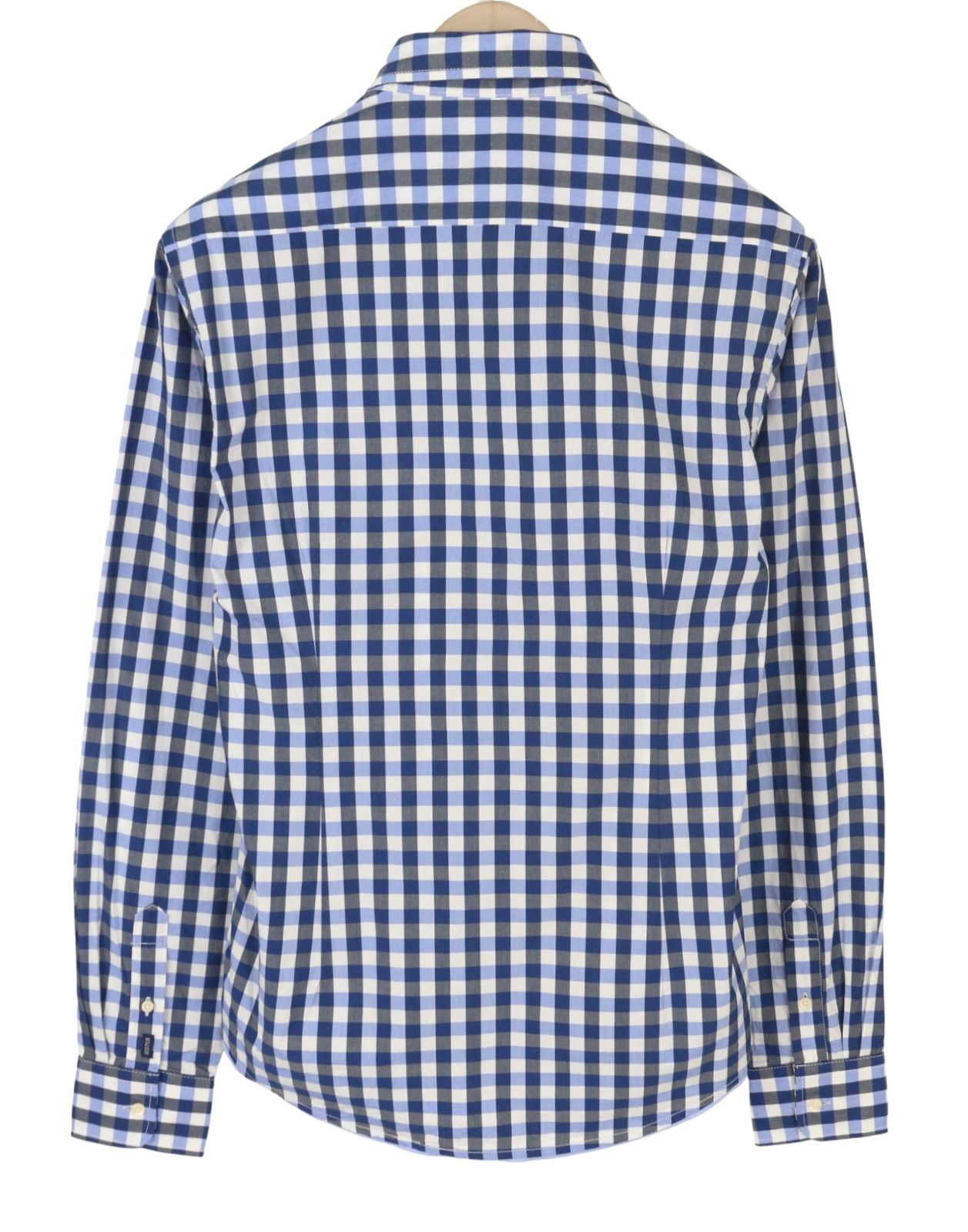 Scotch & Soda S Blue Checked Cutaway Button-Up Long Sleeve Shirt 89050 Size US S / EU 44-46 / 1 - 4 Thumbnail