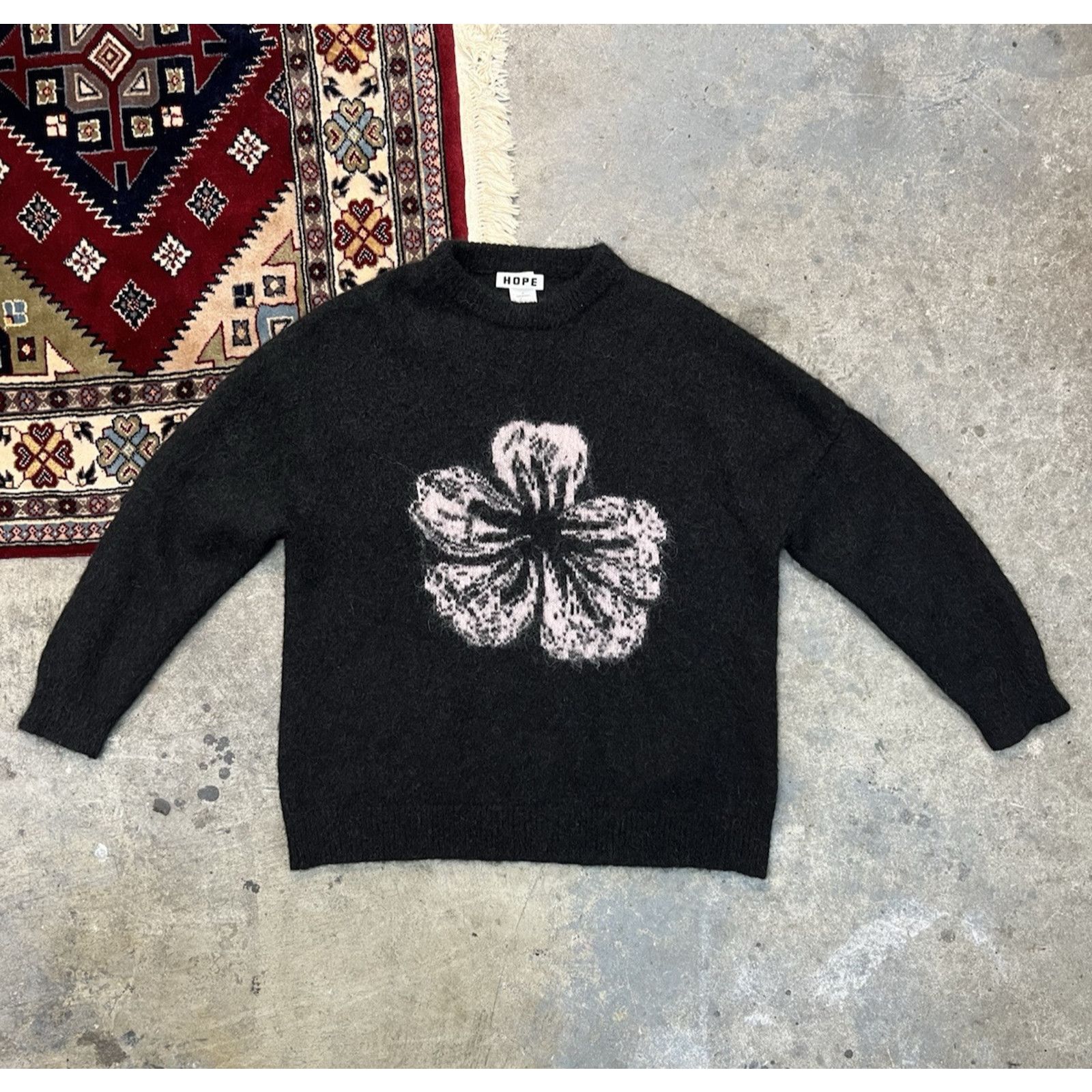 Hope HOPE Stockholm Flower Mohair Sweater Men's 50 Blend $385 Size US XL / EU 56 / 4 - 1 Thumbnail