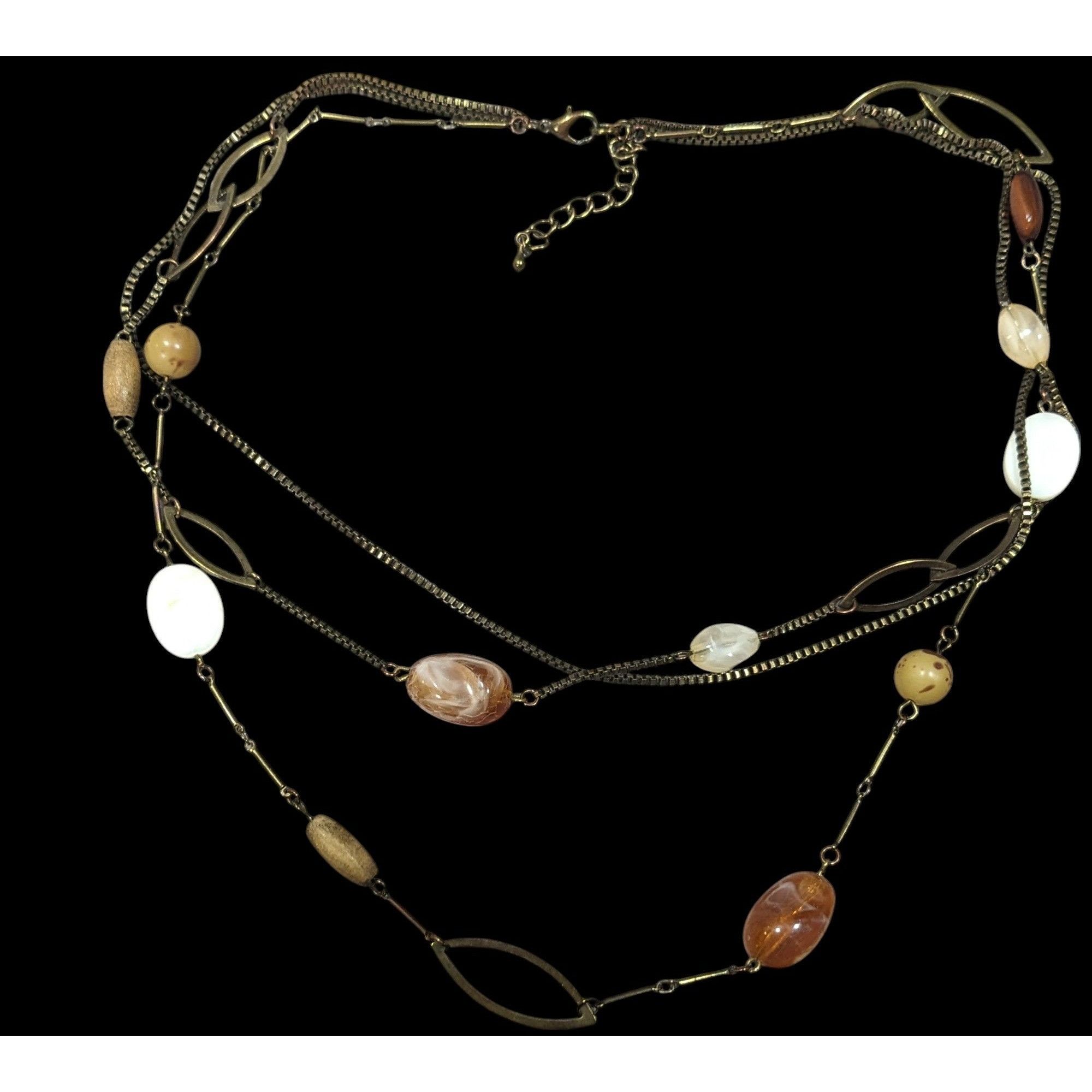 Other Rustic Mixed Media Earth Tone Multilayer Necklace Size ONE SIZE - 1 Thumbnail