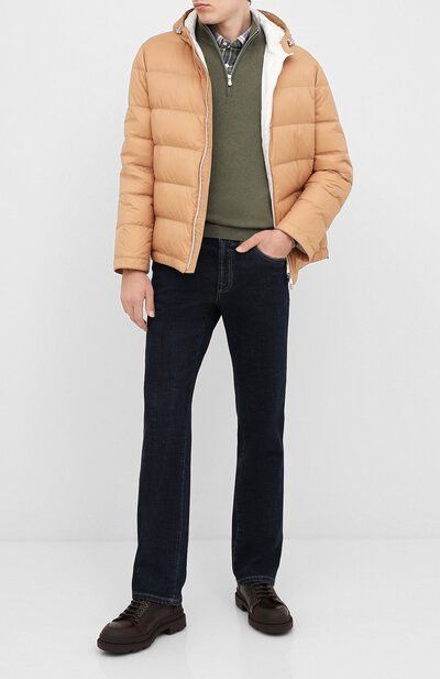 Brunello Cucinelli o1w1db10225 Hooded Down Jacket in Beige Size US S / EU 44-46 / 1 - 5 Thumbnail