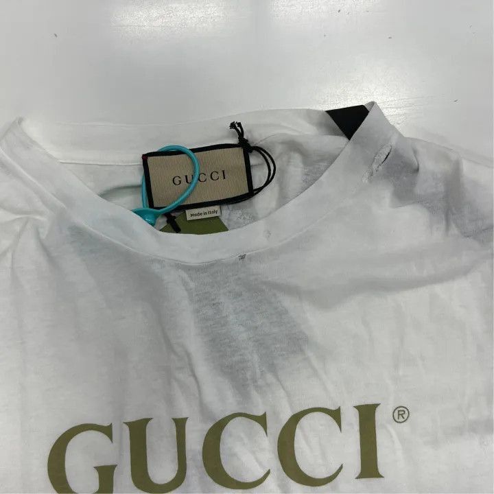 Gucci Gucci Logo Print Short Sleeve T-Shirt for Women-2507 Size XS / US 0-2 / IT 36-38 - 5 Thumbnail