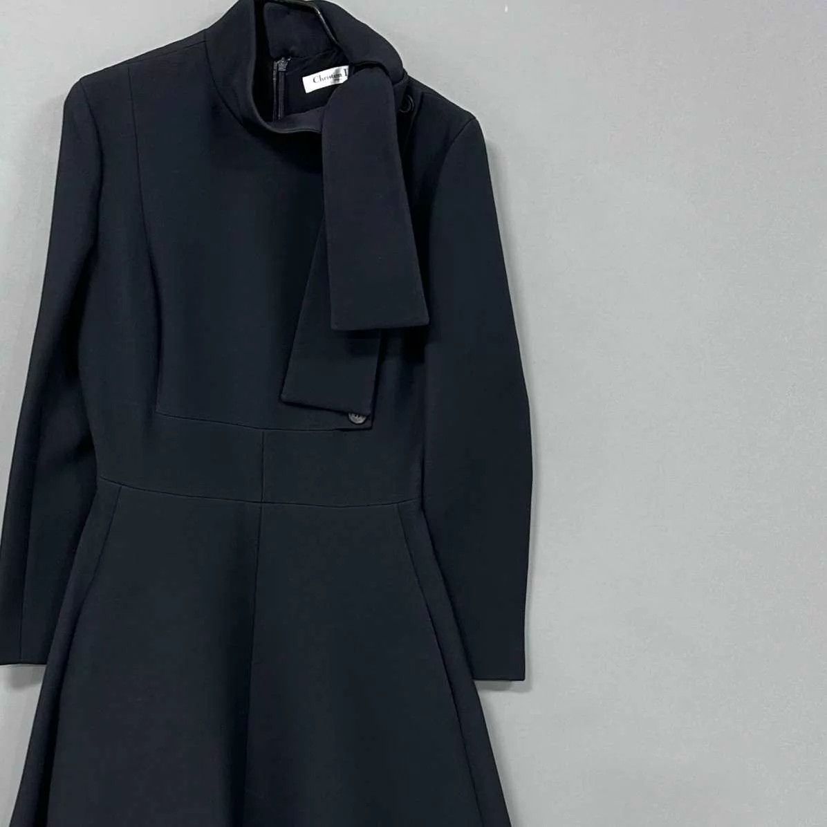 Dior Dior Black Silk Wool Sash Dress 36 Size XS / US 0-2 / IT 36-38 - 2 Thumbnail