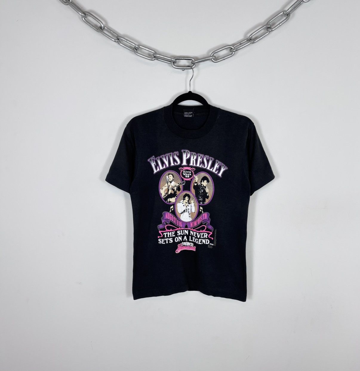 Band Tees Vintage Elvis Presley Elvis Week 1992 Black T-Shirt Tee Size US M / EU 48-50 / 2 - 1 Thumbnail