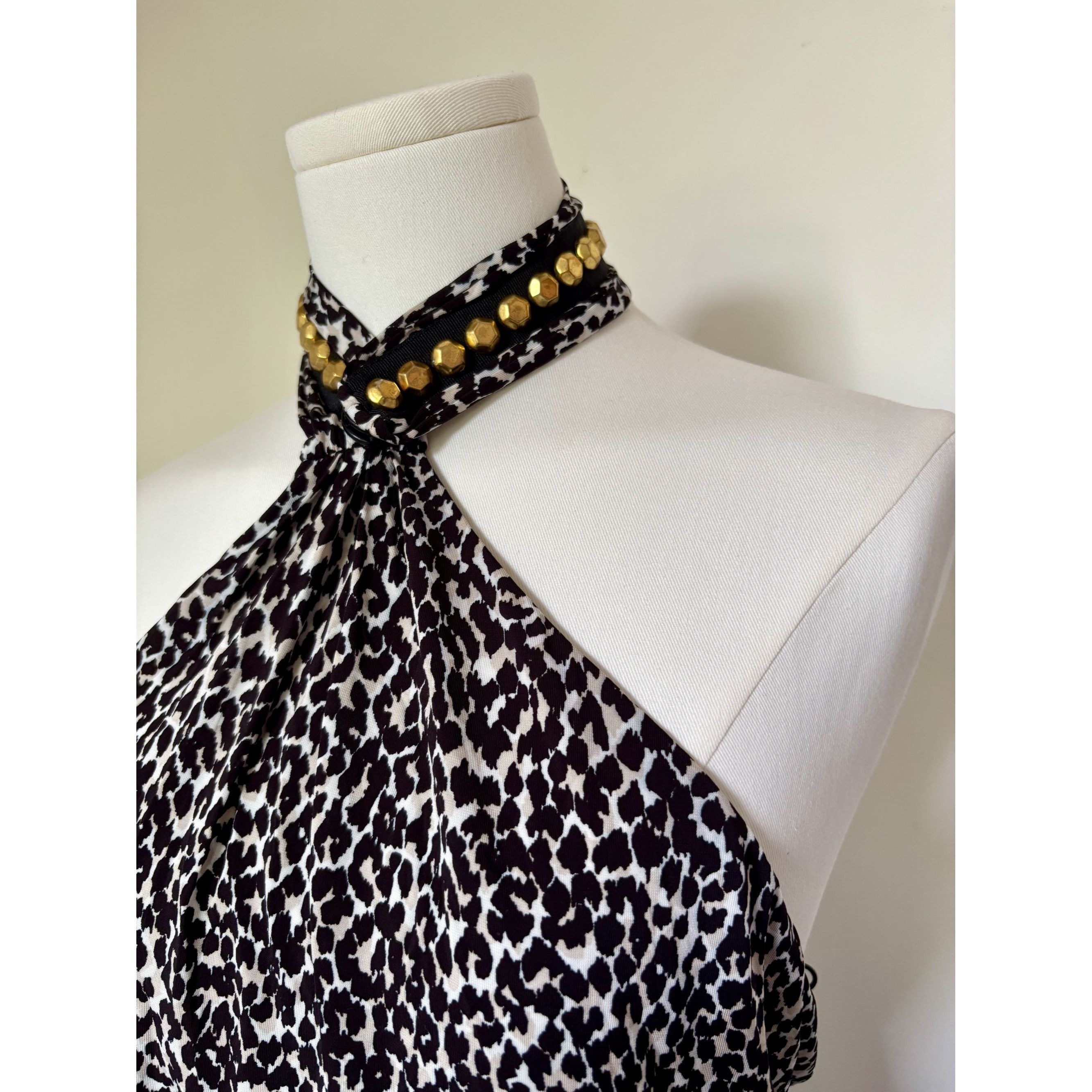 Cavalli Class Stretch Leopard Print Top by Class Cavalli – Size XL (fits M Size XL / US 12-14 / IT 48-50 - 5 Thumbnail