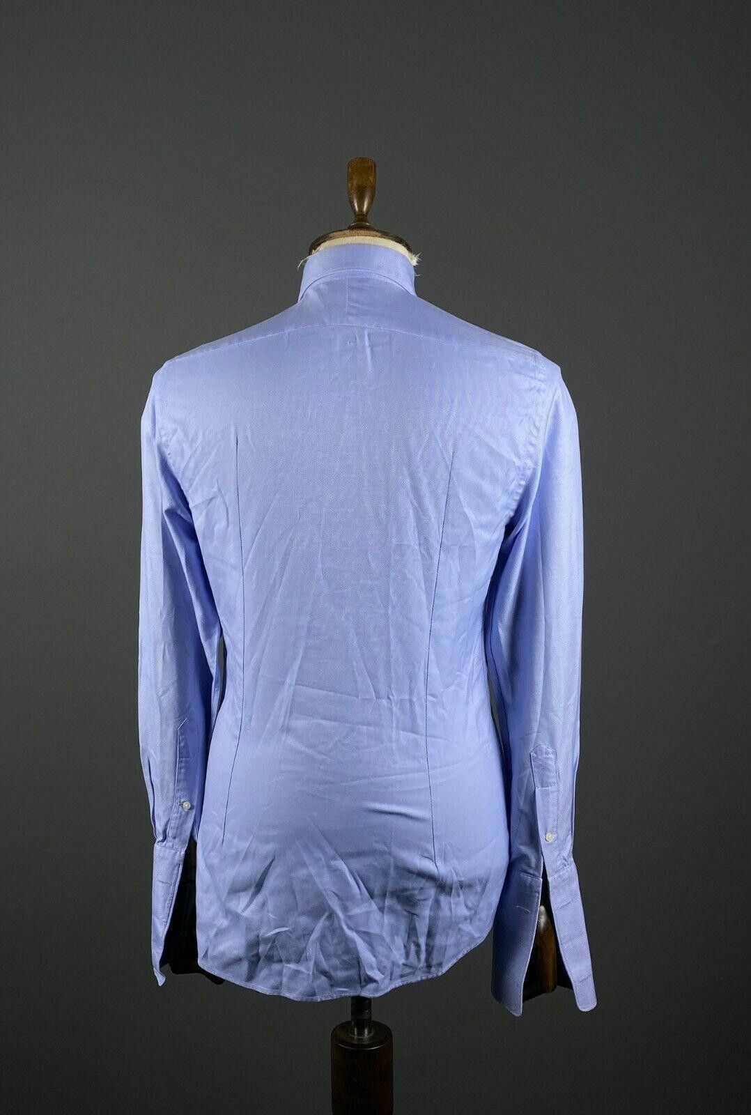 Suitsupply Suit Supply Egyptian Cotton Blue Cuffs Dress Shirt Size 39 Size US M / EU 48-50 / 2 - 8 Thumbnail