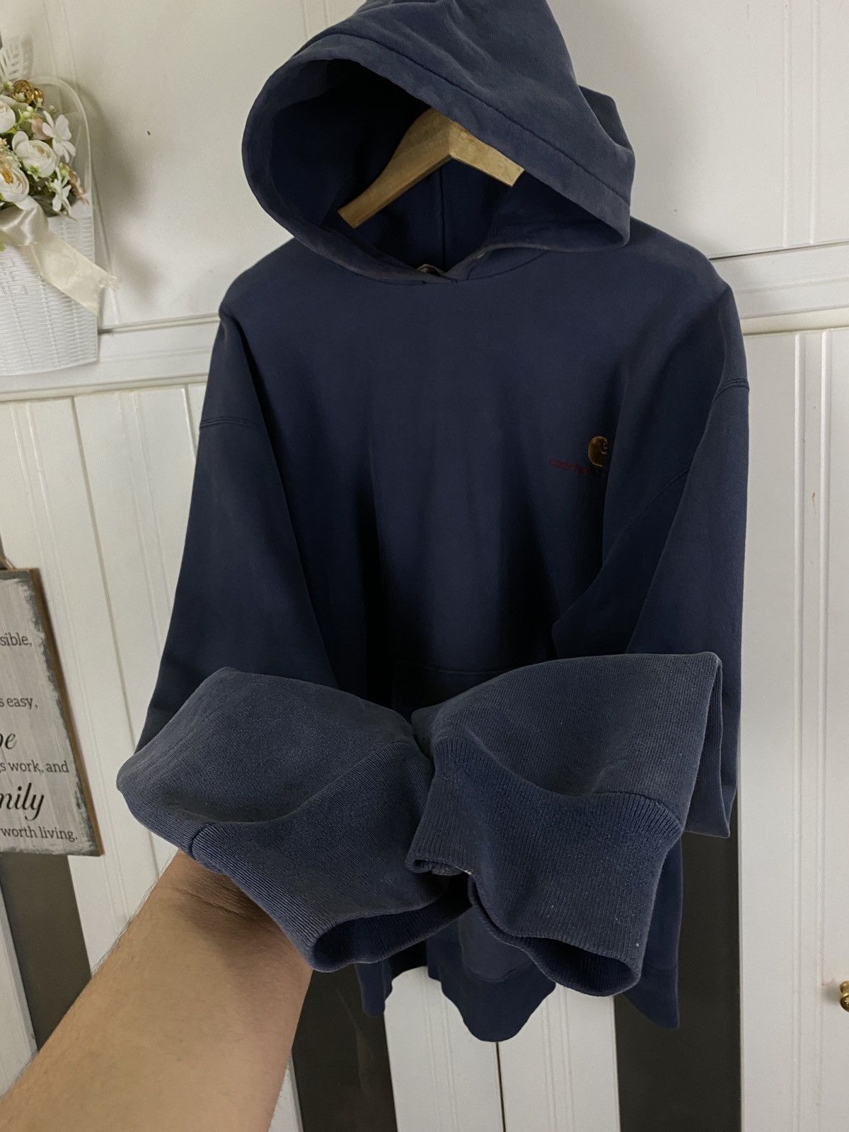 Carhartt × Vintage Vintage Carhartt Sunfaded Hoodies Size US XL / EU 56 / 4 - 7 Thumbnail
