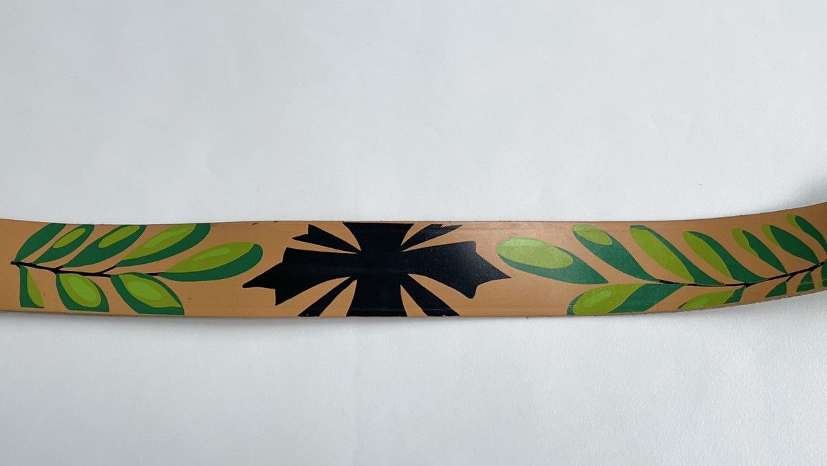 Comme des Garcons ‘Script Print’ Tan Leather Belt Size 32 - 8 Thumbnail