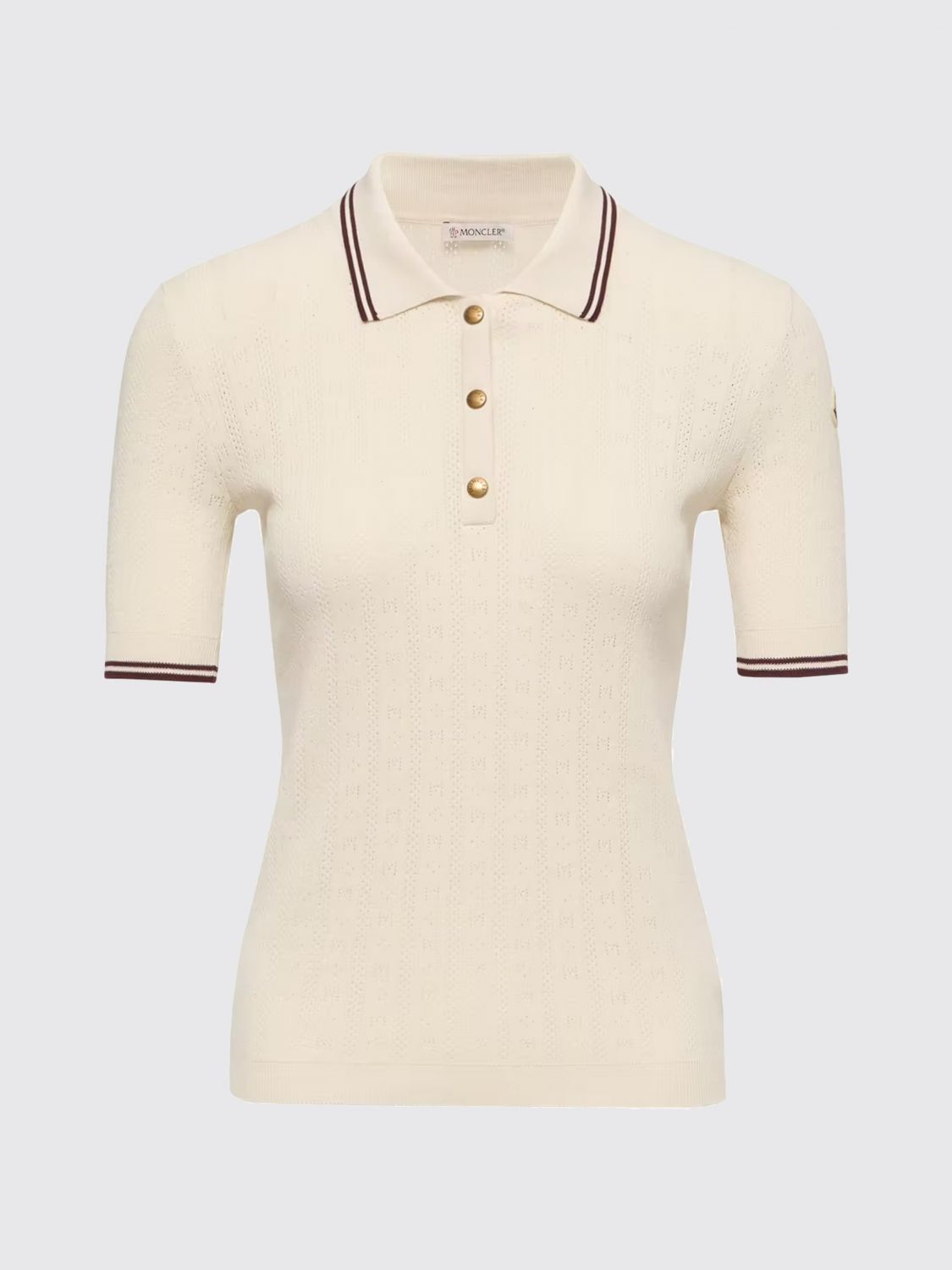 Moncler Moncler Polo Shirt Woman Ivory Size S / US 4 / IT 40 - 1 Preview
