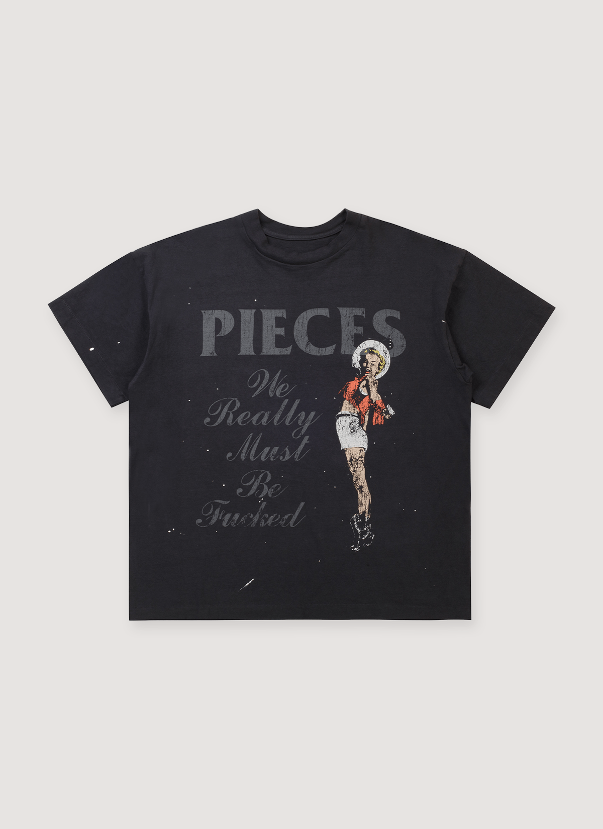 Other Pieces F***ed Tee Vintage Black Size US XL / EU 56 / 4 - 1 Thumbnail