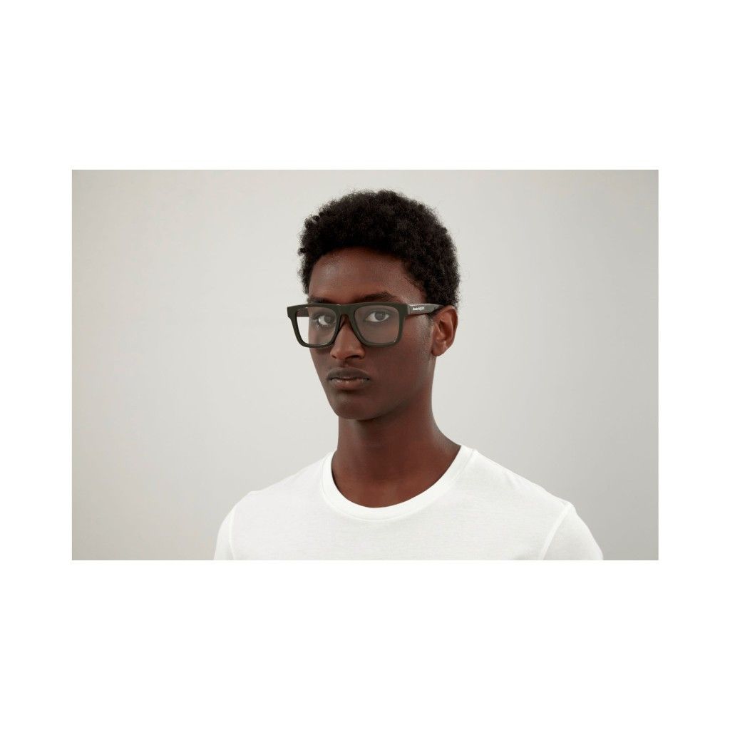 Alexander McQueen Alexander McQueen AM0357O 002 Eyeglasses Havana 52mm Square Size ONE SIZE - 6 Thumbnail