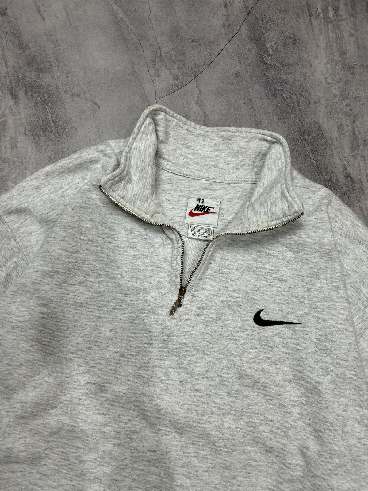 Nike × Vintage Vintage Nike center logo 1/4 zip up sweatshirt Size US L / EU 52-54 / 3 - 4 Thumbnail