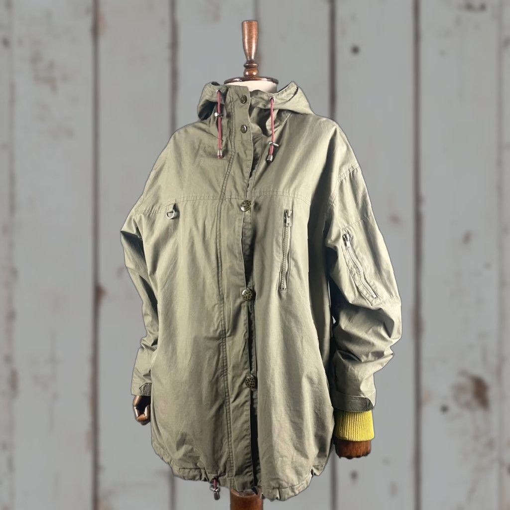 Olive Gudrun Sjoden Womens Hooded Jacket Olive Cotton Full Zip L Olive Hooded Jacket Womens Regular Size L - Gudrun Sjoden - Jacket Size L / US 10 / IT 46 - 1 Thumbnail