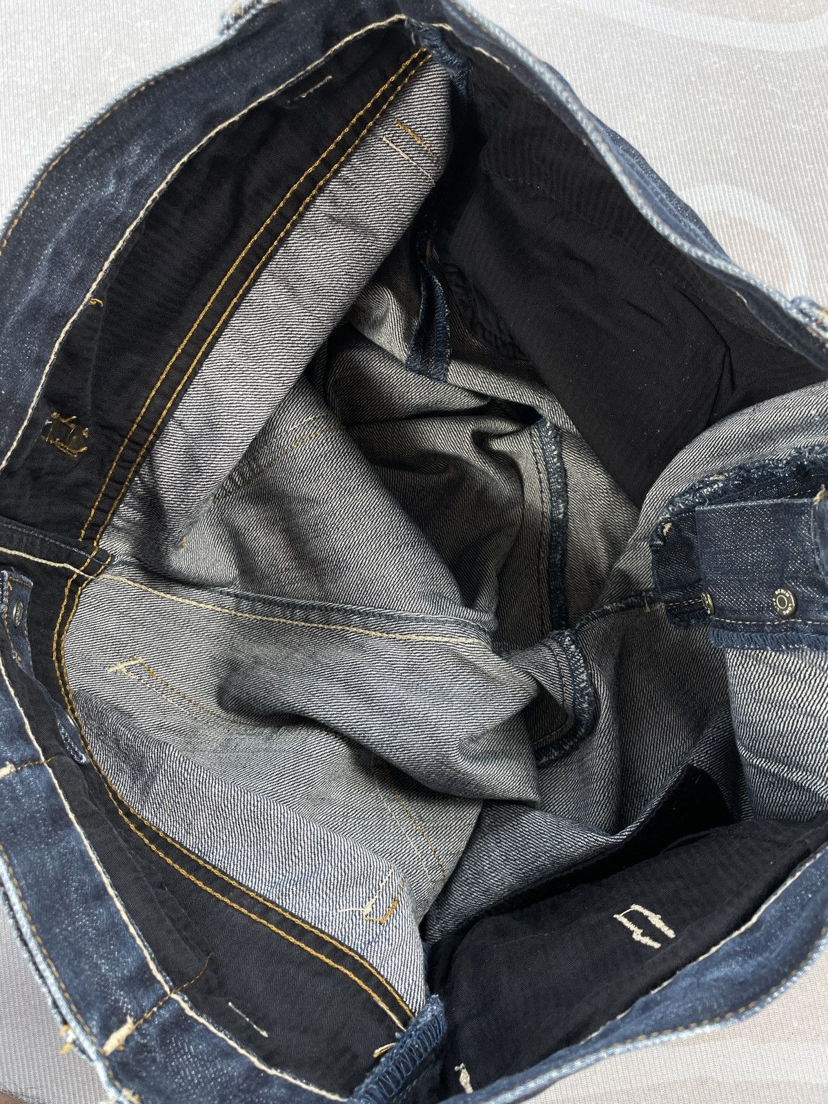 Le Grande Bleu (L.G.B.) Buckle Back Flare Jeans (P48) Size US 33 - 9 Thumbnail