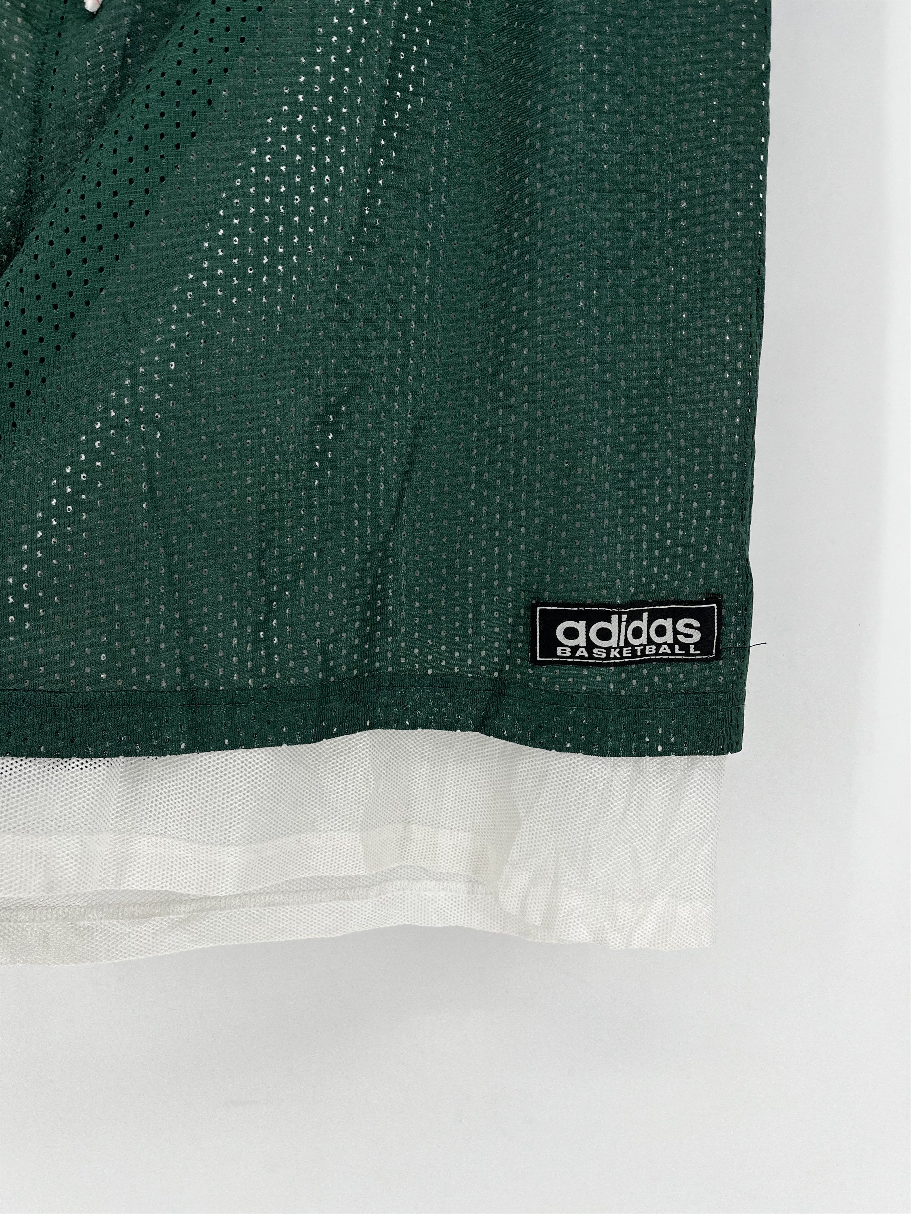 Adidas Adidas Basketball Vintage Shorts Green White 1990 Polyester Size US 42 / EU 58 - 6 Thumbnail