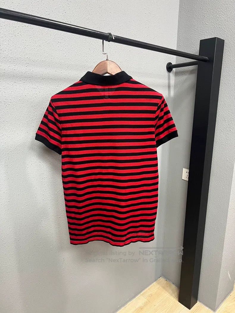 Saint Laurent Paris Saint Laurent Paris Black and Red Striped Short Sleeve Pol Size US L / EU 52-54 / 3 - 2 Thumbnail