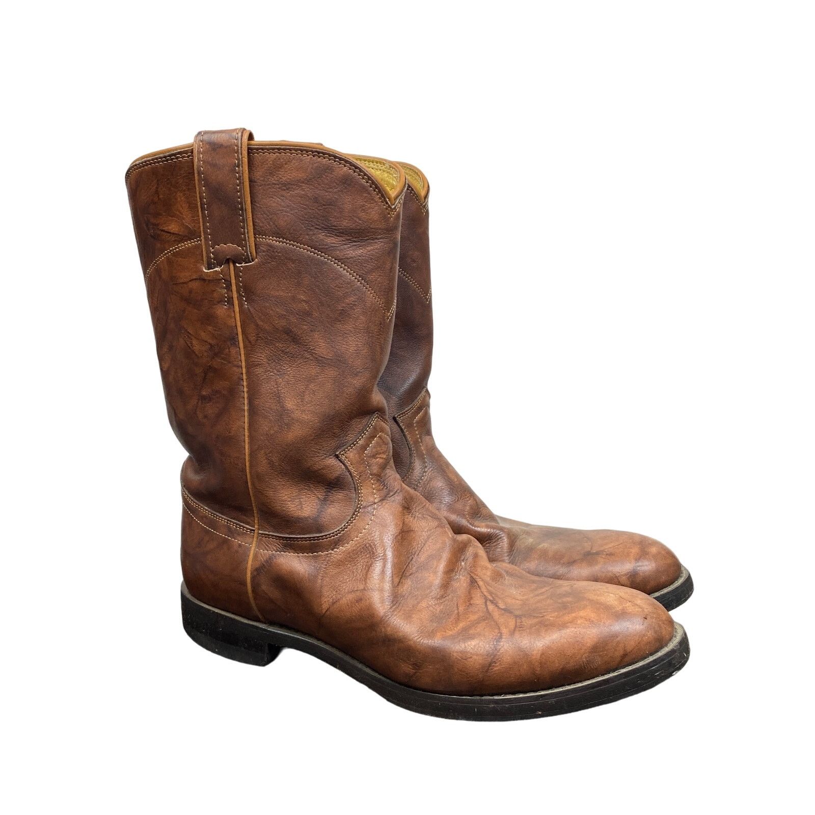 Justin Justin Jackson Roper Leather Boots 3163 Men s 8.5 D Western Grailed
