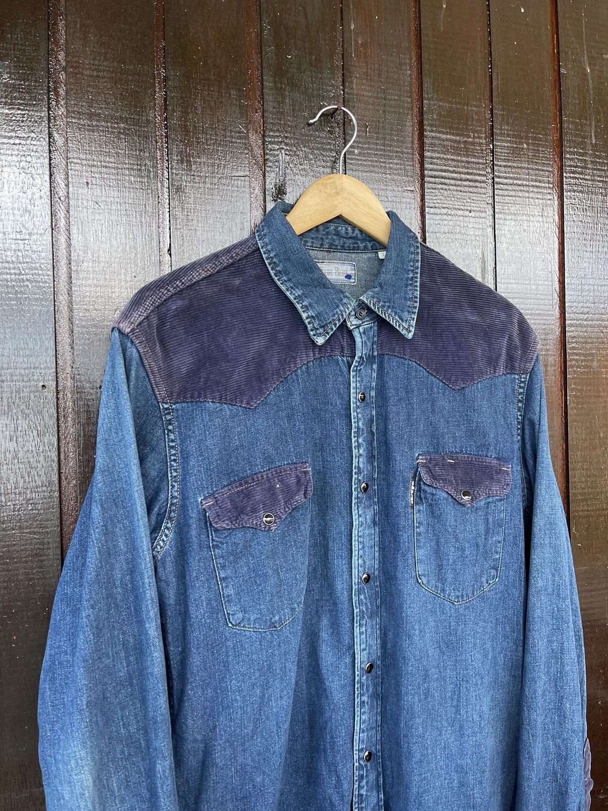 Blue Blue Japan Vintage Blue Blue Japan denime westren shirt Size US M / EU 48-50 / 2 - 3 Thumbnail