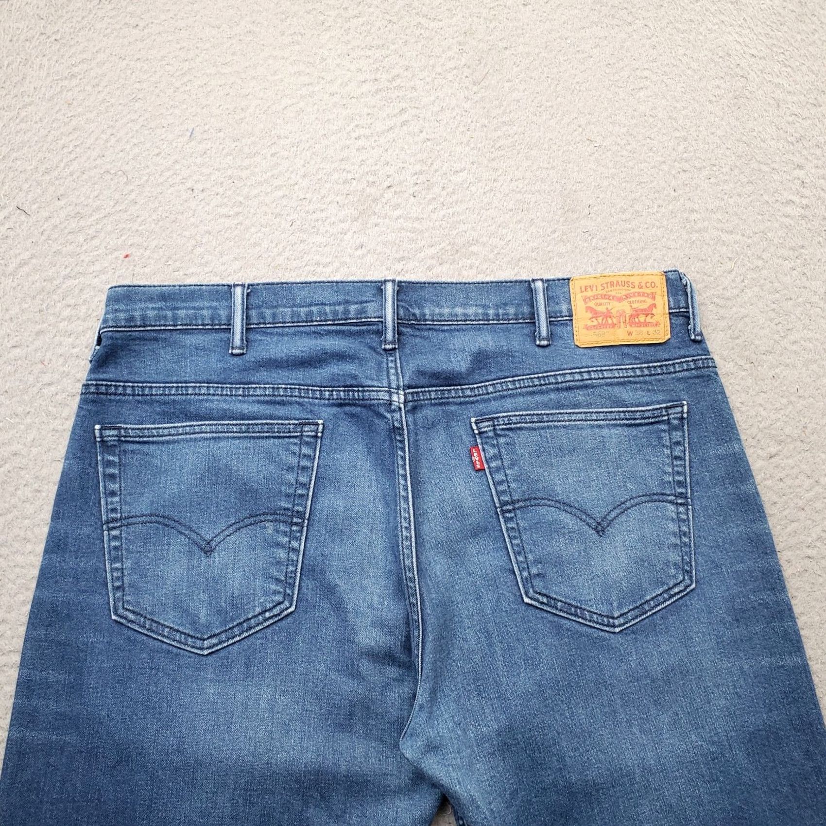 Levi's Levi's Jeans Mens 38 Navy Whiskered Faded Denim Relaxed Red Tab Straight Jeans Mens 38 Navy Whiskered Faded Denim Relaxed Red Tab Mens Gear Size US 38 / EU 54 - 7 Thumbnail