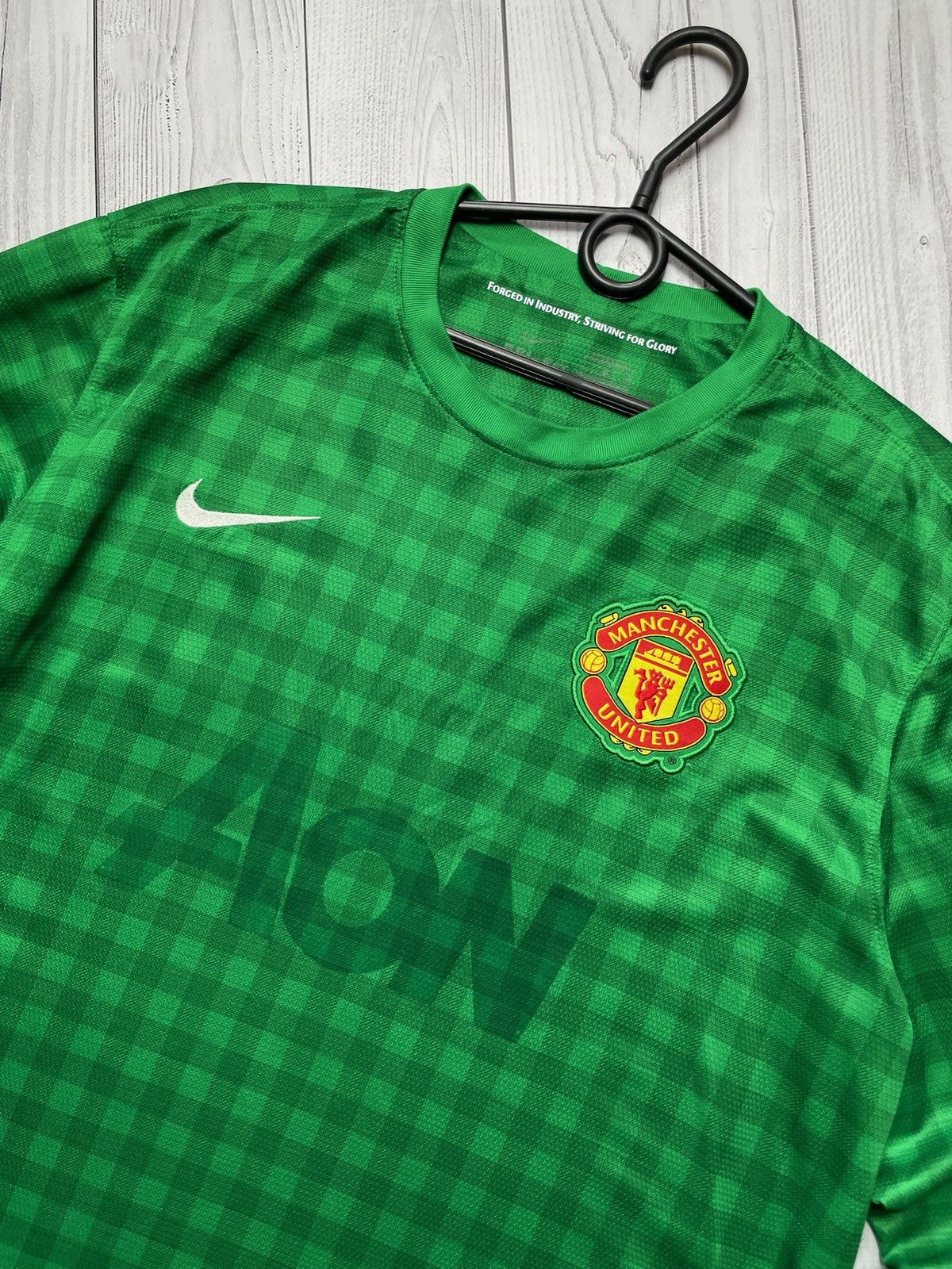 Nike Vintage Nike Manchester United Goalkeeper jersey green rare Size US XL / EU 56 / 4 - 2 Thumbnail