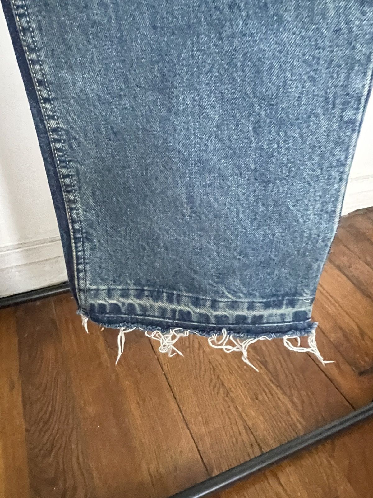 Maison Margiela Amazing very rare Maison Margiela two tone raw edge jeans Size US 33 - 4 Thumbnail