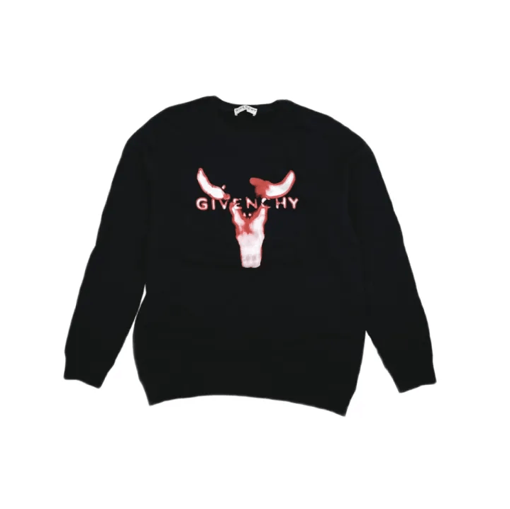 Givenchy Givenchy Men's Bull Head Print Crewneck Sweatshirt Size US S / EU 44-46 / 1 - 1 Thumbnail