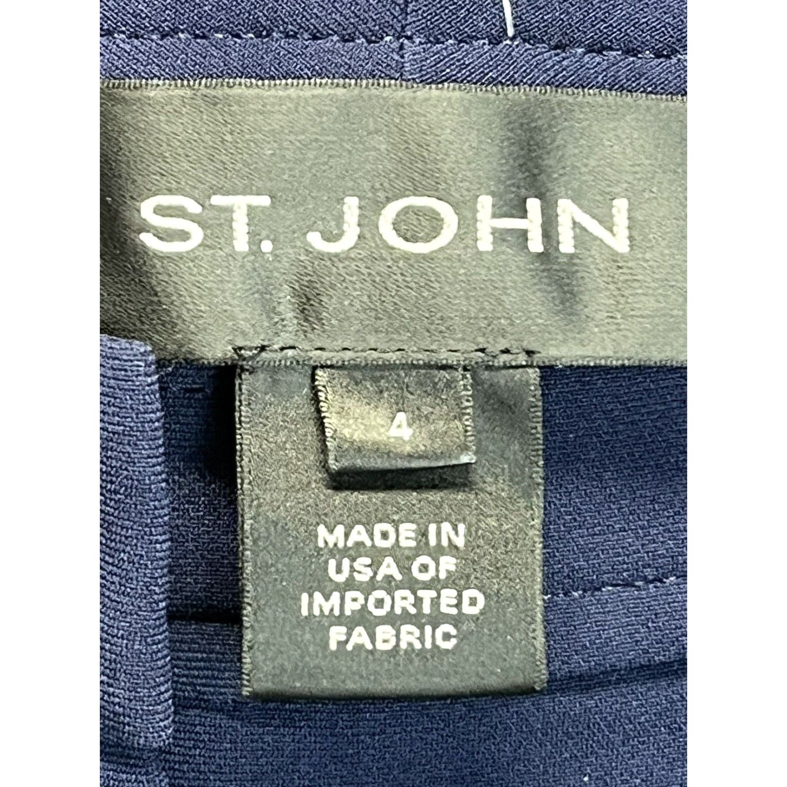 St. John VINTAGE St. John Women's Pants Size 4 Navy Ankle Split Hem Business Wear Fall Spring Summer Winter Size 27" / US 4 / IT 40 - 5 Thumbnail