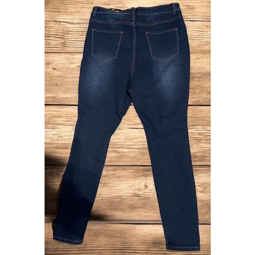 Unknown London FashionNova Dark Blue Skinny Stretchy Jeans Plus Size 2X Size 42" / US 20 - 3 Thumbnail