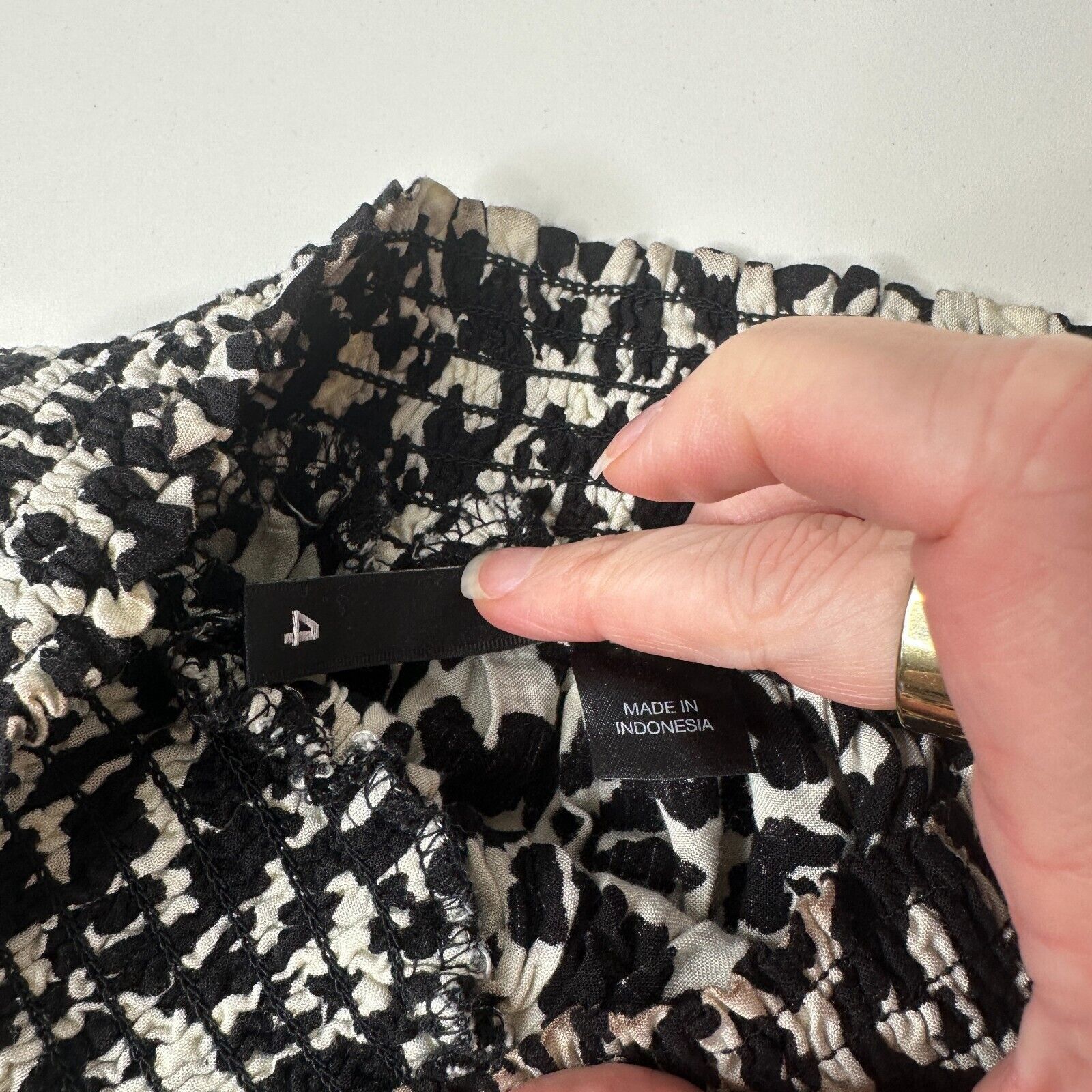 H&M H&M Divided Leopard Cream Black Ruffled Mini Skirt 4 Size 27" / US 4 / IT 40 - 6 Thumbnail