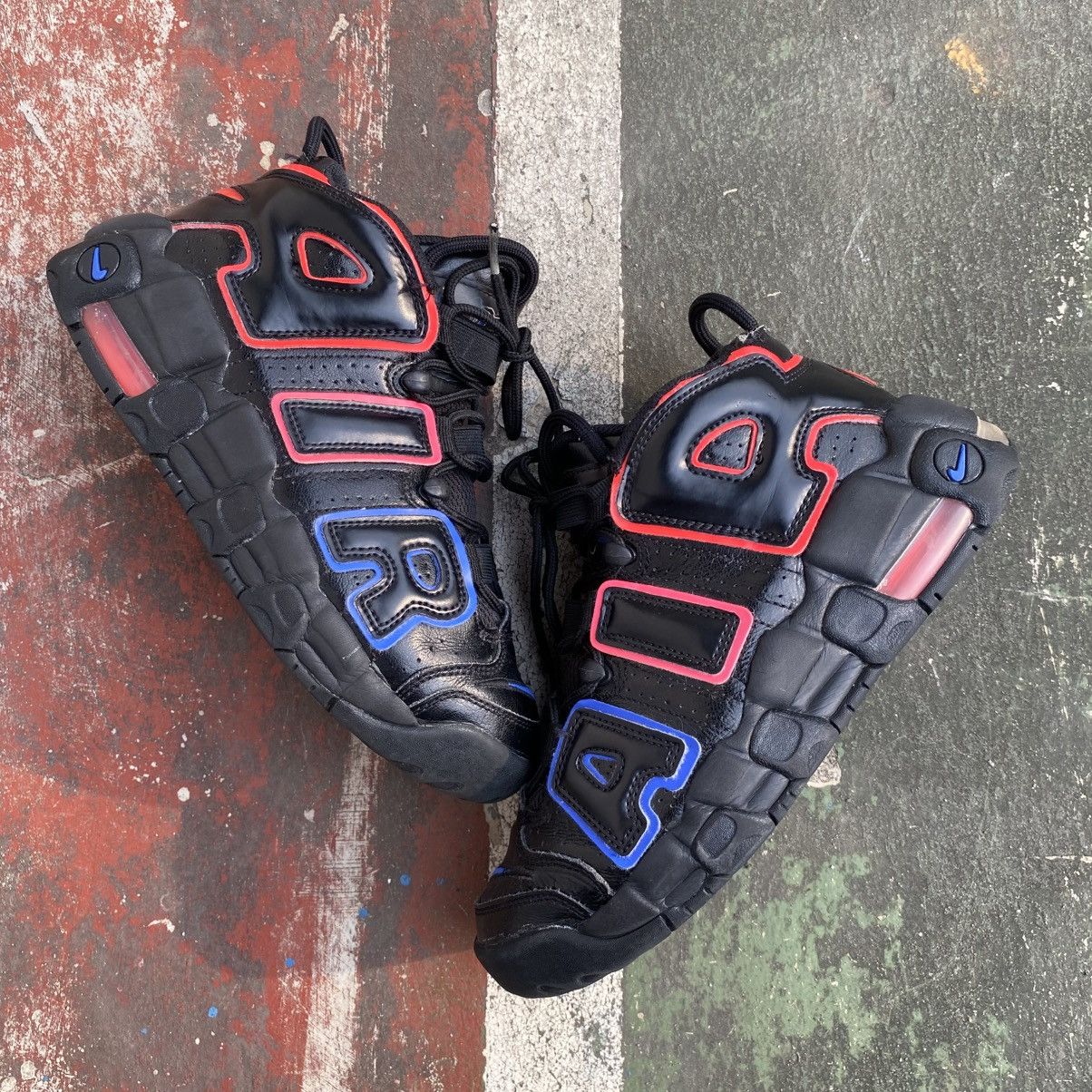 Nike Nike air more uptempo 96 kids electric black bright crimson Size US 6 / IT 36 - 1 Thumbnail