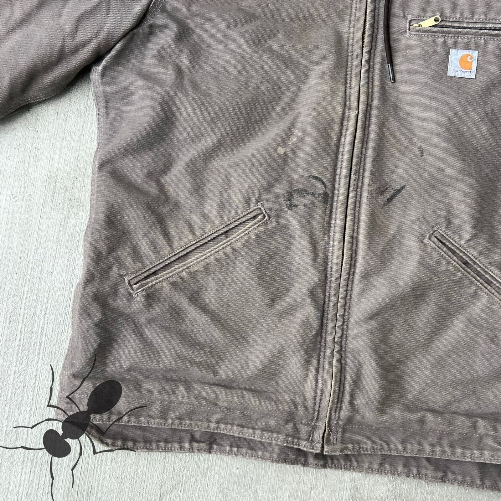 Carhartt × Vintage Carhartt WOMENS WJ141 gray hooded work wear jacket Size US S / EU 44-46 / 1 - 2 Thumbnail