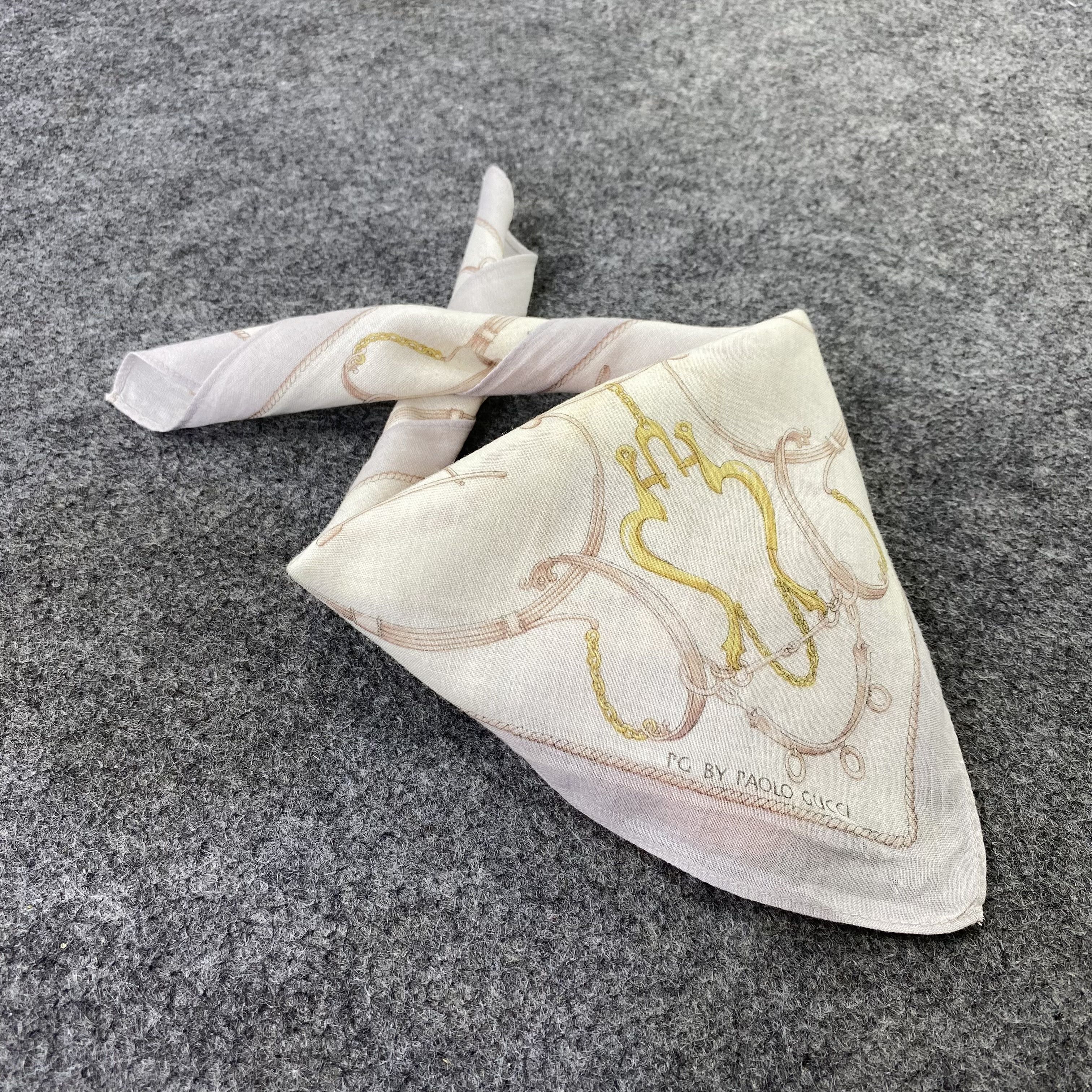 Paolo Gucci × Vintage Paolo Gucci Handkerchief / Bandana / Neckerchief-B819 Size ONE SIZE - 1 Thumbnail