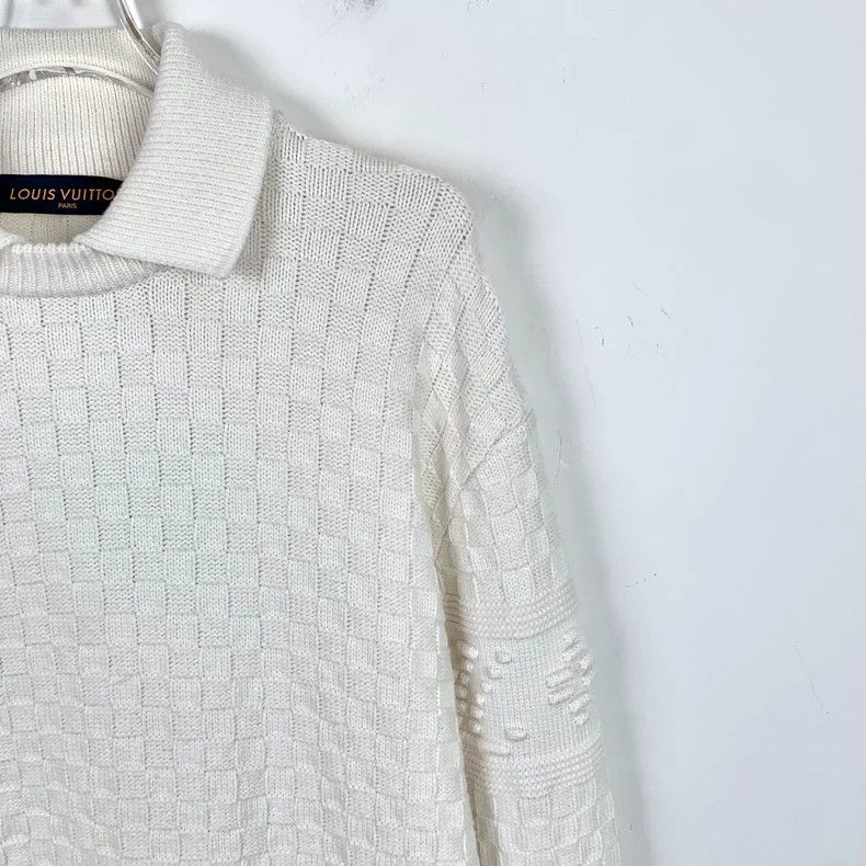 Louis Vuitton Louis Vuitton 23 Long Sleeve Sweater with Checker Lapel in Size US S / EU 44-46 / 1 - 3 Thumbnail