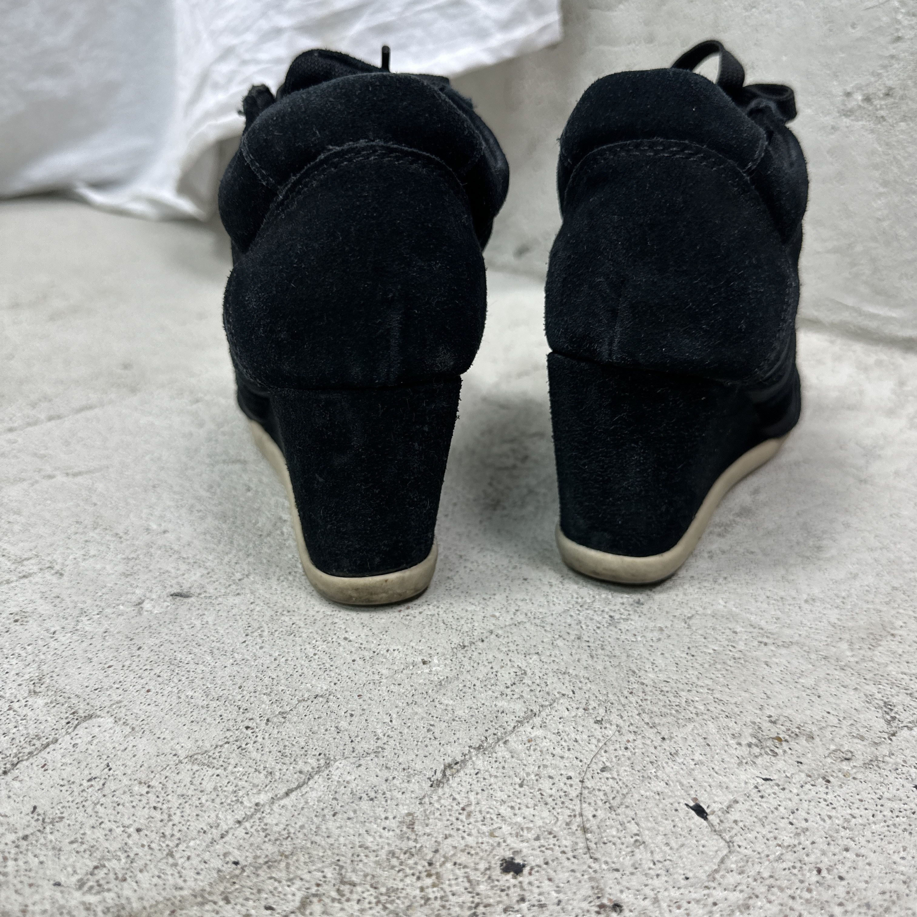 Vintage Vintage Avant Garde Leather Wedge Platform Sneakers 00s Size US 6 / IT 36 - 4 Thumbnail