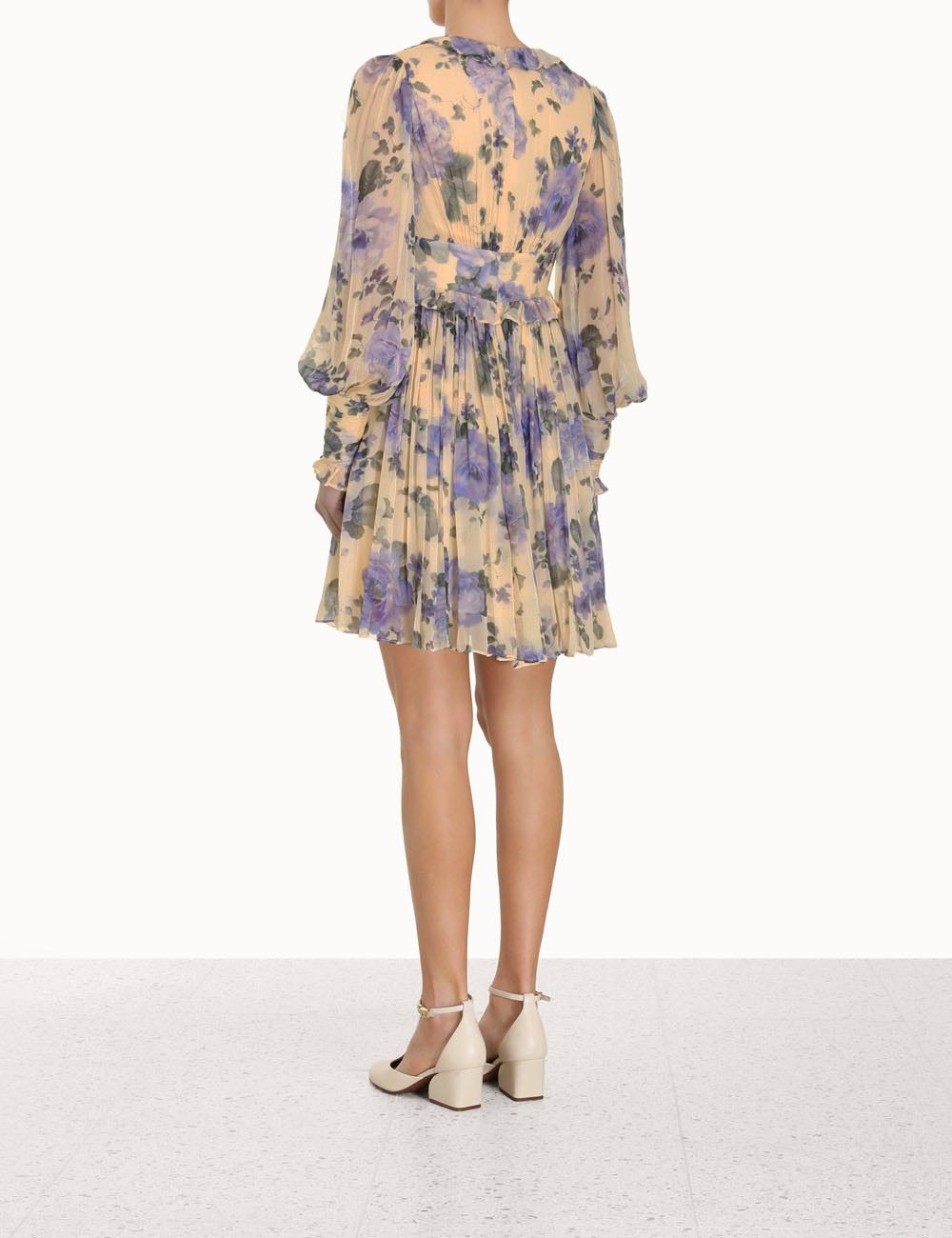 Zimmermann oc11z0225 Lyrical Ruffle Mini Dress in Multicolor Size XL / US 12-14 / IT 48-50 - 4 Thumbnail