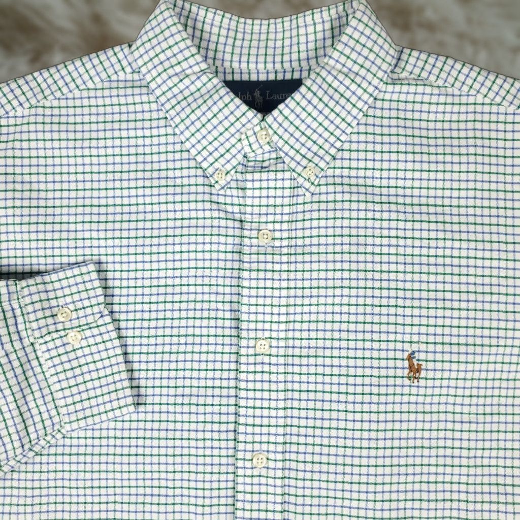 Ralph Lauren Ralph Lauren Shirt Mens 18 Blue Check Classic Fit Dress Button Up Long Sleeve Size 48R - 1 Thumbnail