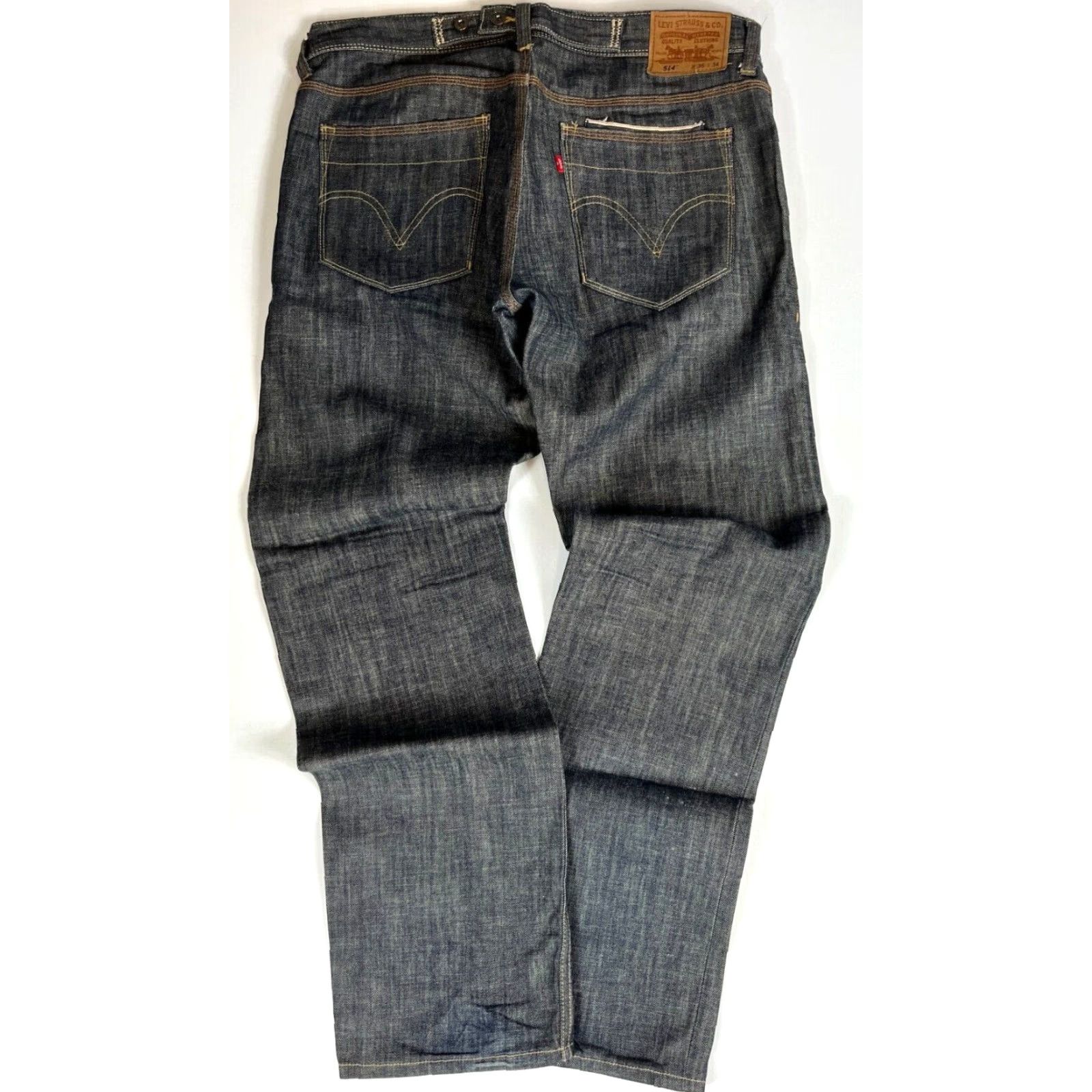 Levi's Levi's 514 Slim Straight Jeans 36x34 Men Denim Blue Gray Cotton Zip Inseam 34 36 Size US 36 / EU 52 - 2 Thumbnail