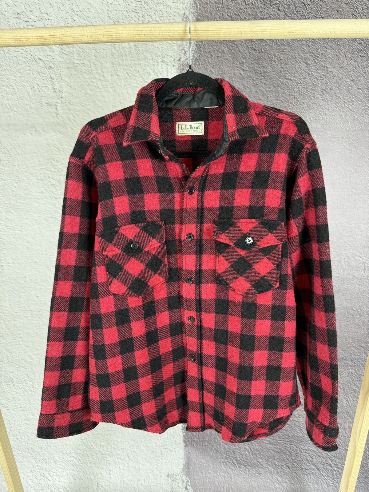 Flannel L.L. Bean vintage checkered red flannel long sleeve shirt Size US M / EU 48-50 / 2 - 1 Thumbnail