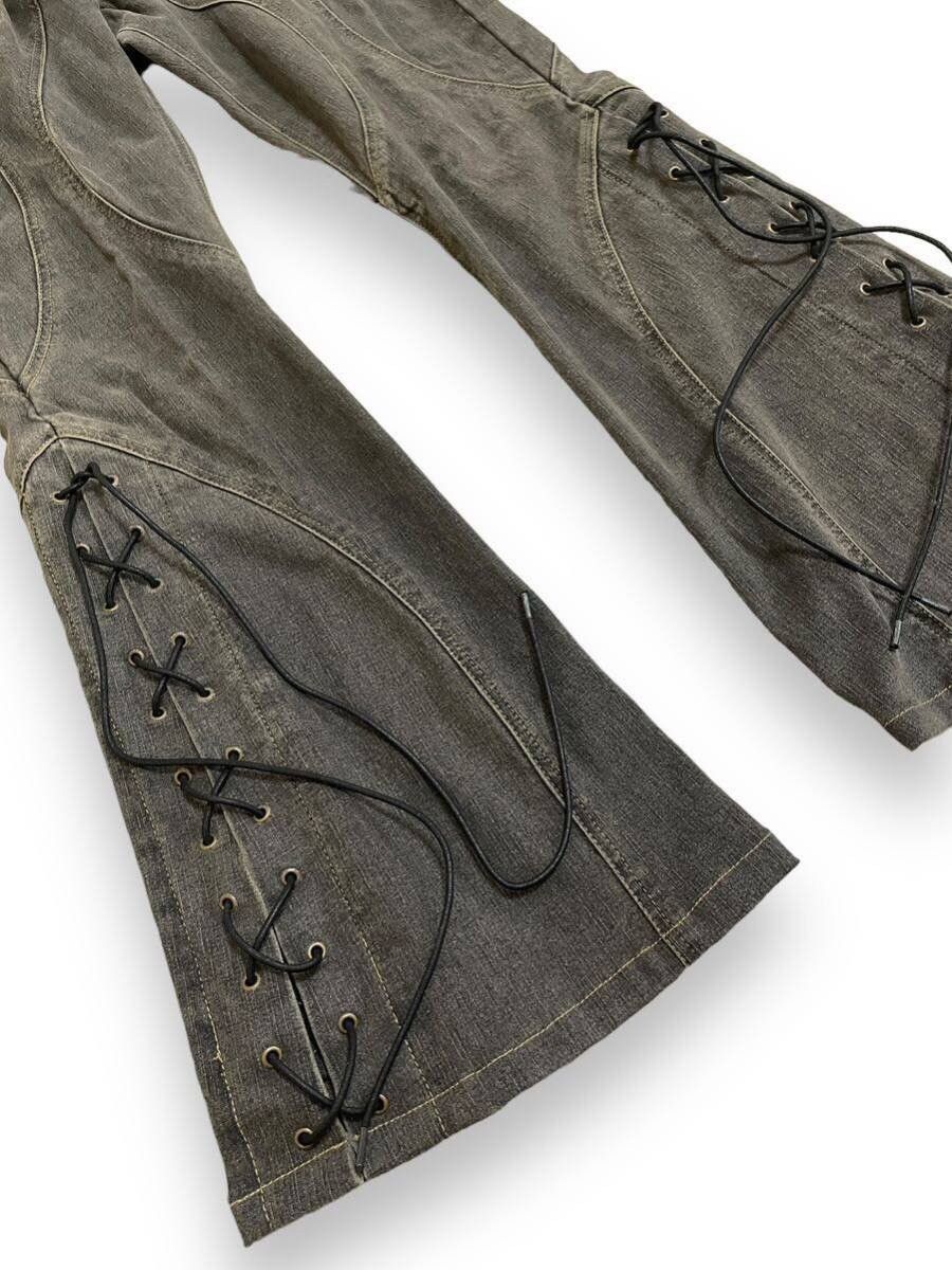 Tornado Mart Tornado Mart Flared Lace-Up Jeans | Grailed