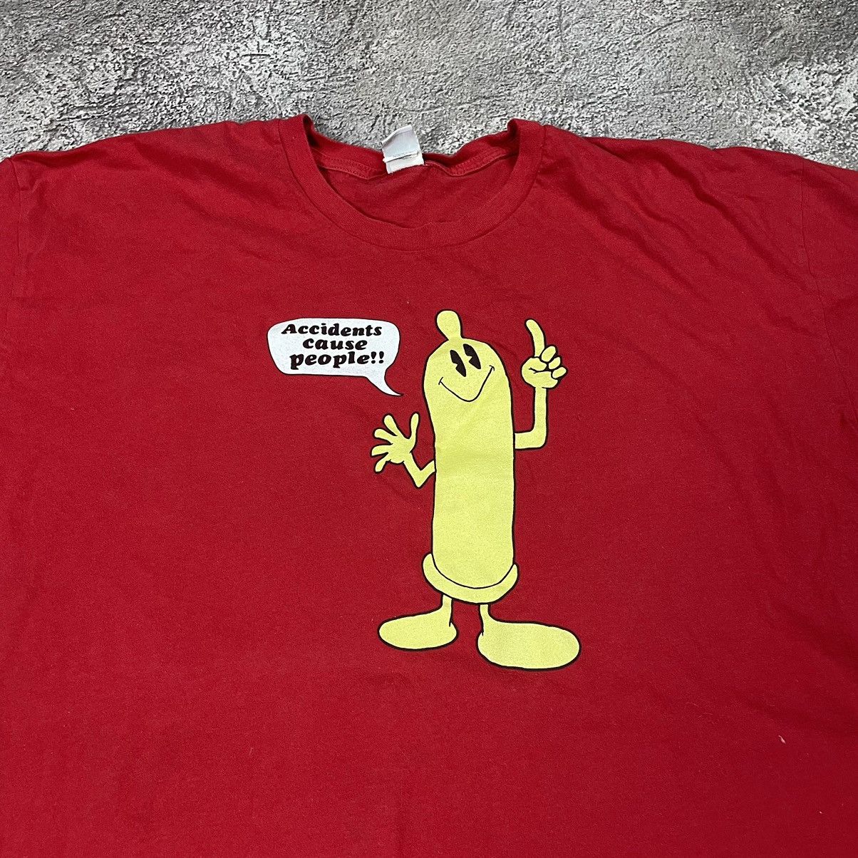 Vintage Vintage Y2K ADULT “ ACCIDENTS CAUSE PEOPLE “ FUNNY BuyTee Size US L / EU 52-54 / 3 - 4 Thumbnail
