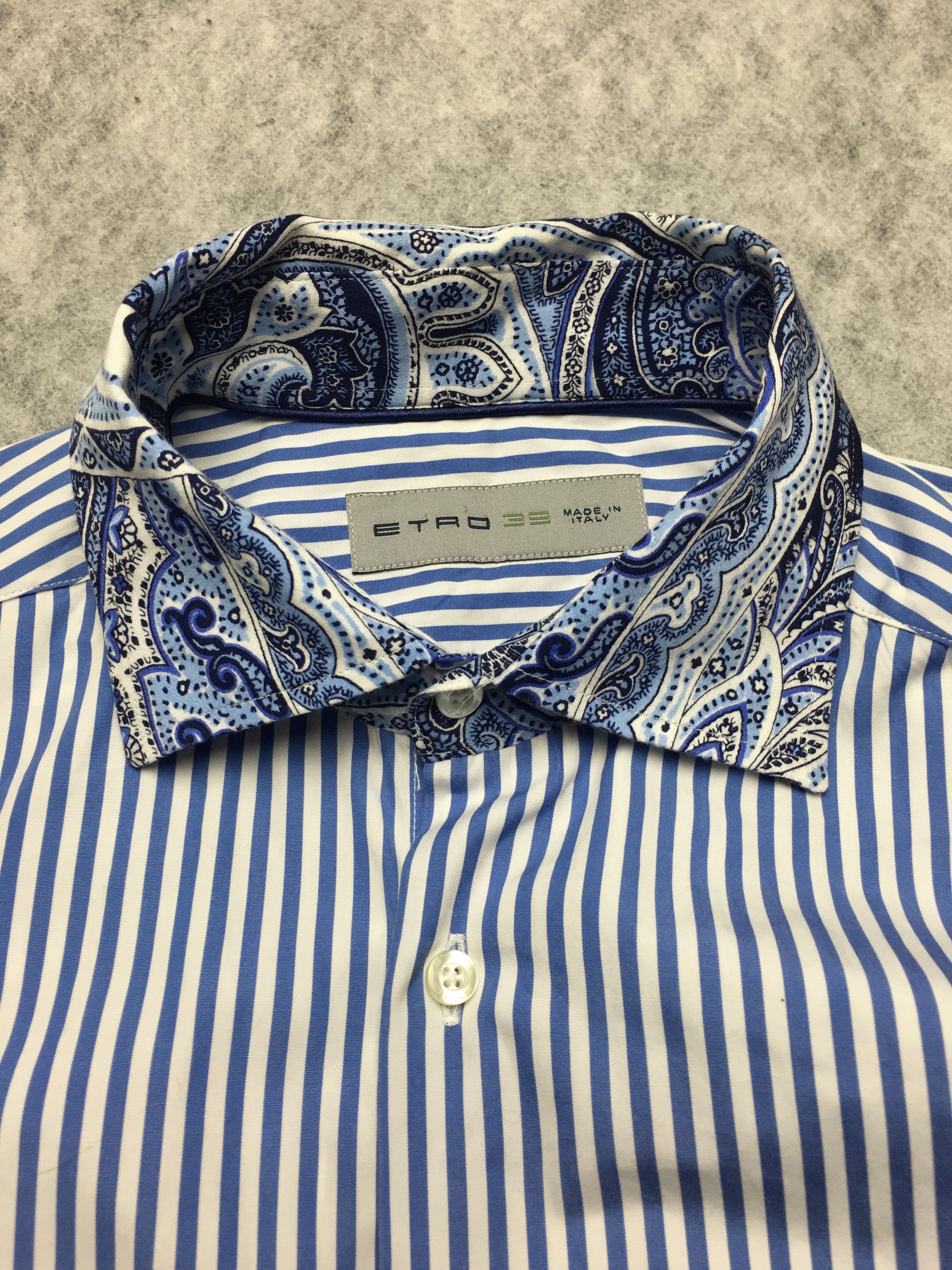 Etro ETRO Milano Paisley Design Striped Mens Shirt IT 39 Size US M / EU 48-50 / 2 - 3 Thumbnail