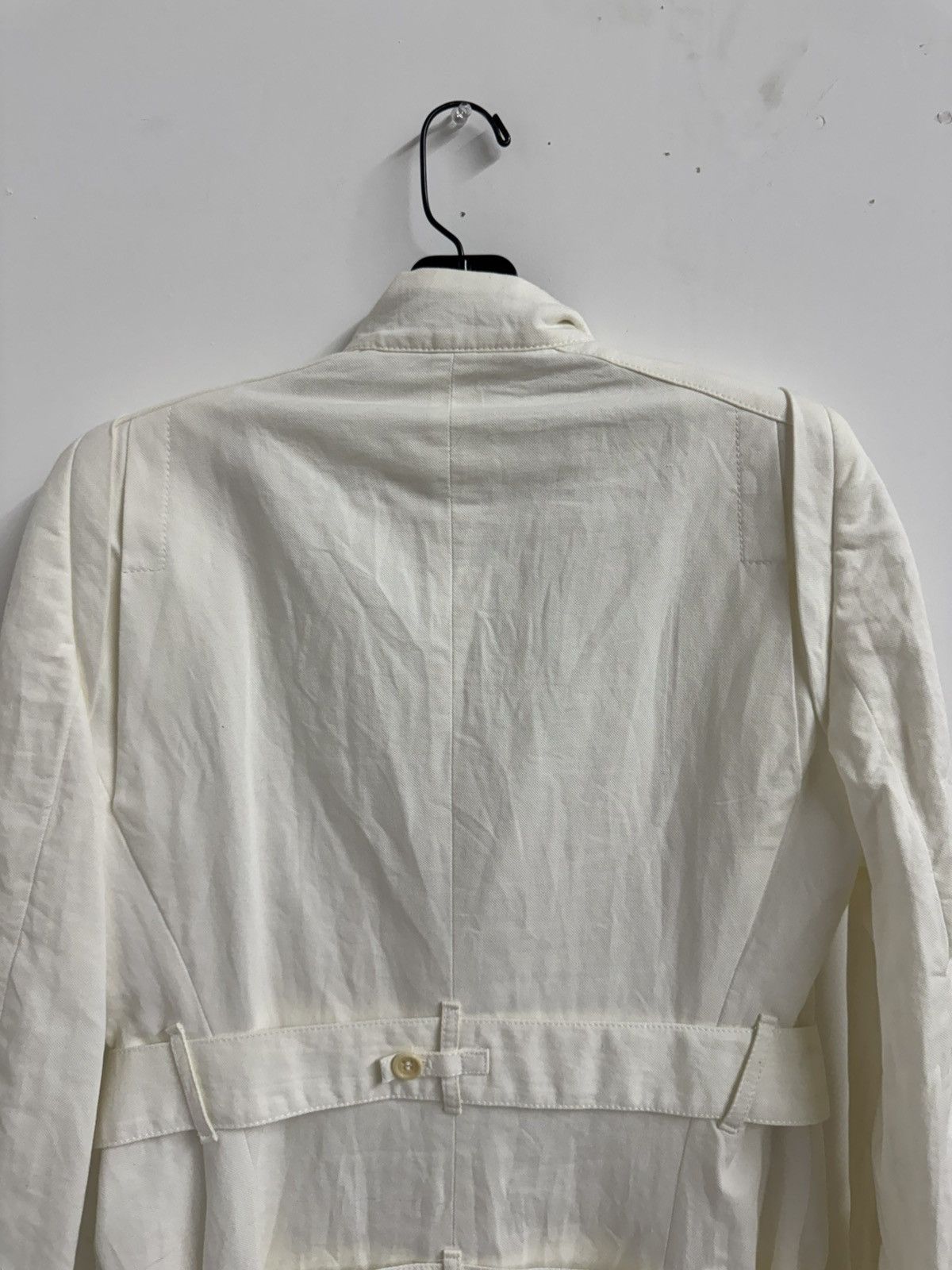 Ann Demeulemeester Ann Demeulemeester White Asymmetric Zip Belted Coat Jacket Size XS / US 0-2 / IT 36-38 - 14 Thumbnail